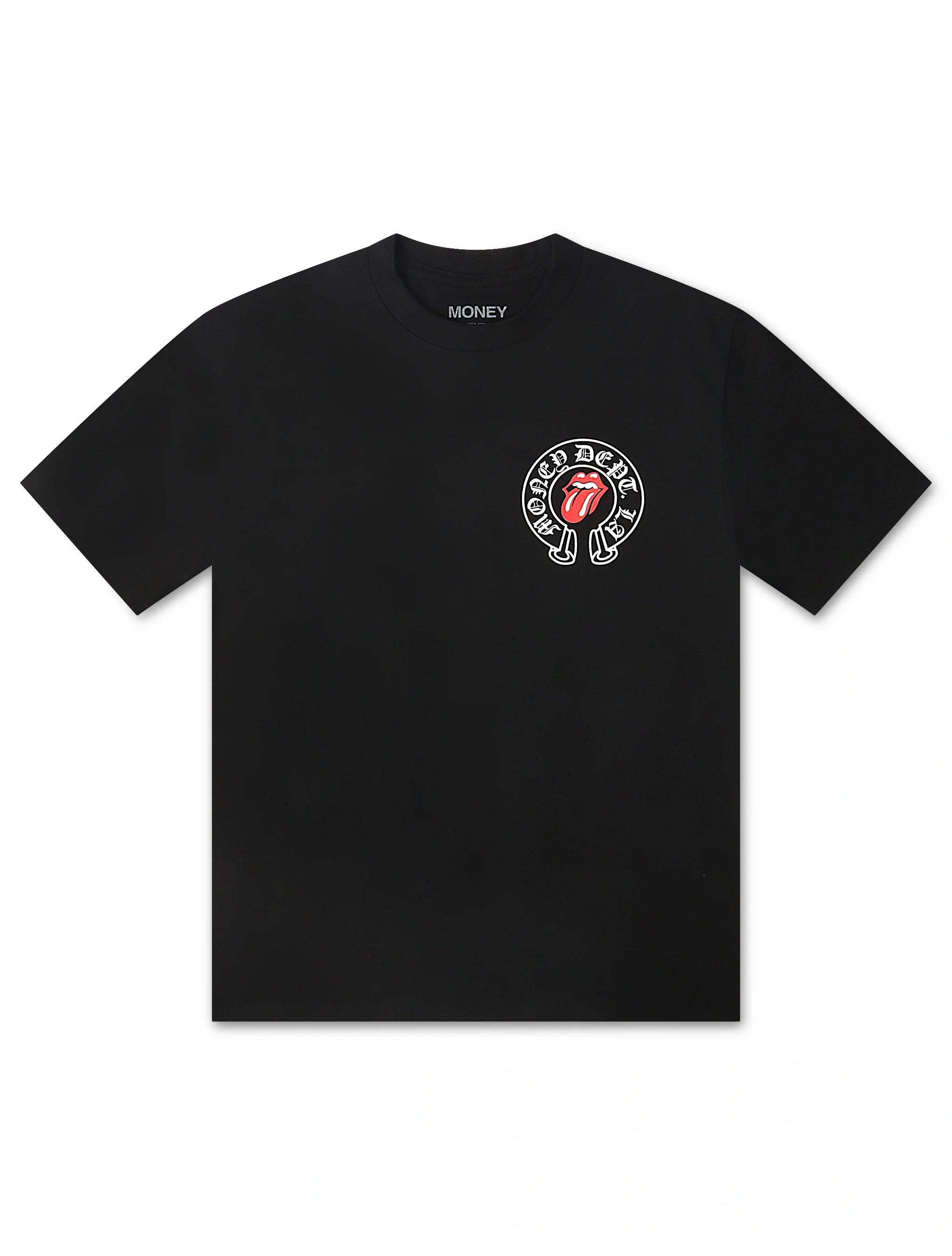 T-shirt Langue et Lèvres Money Dept. - Noir