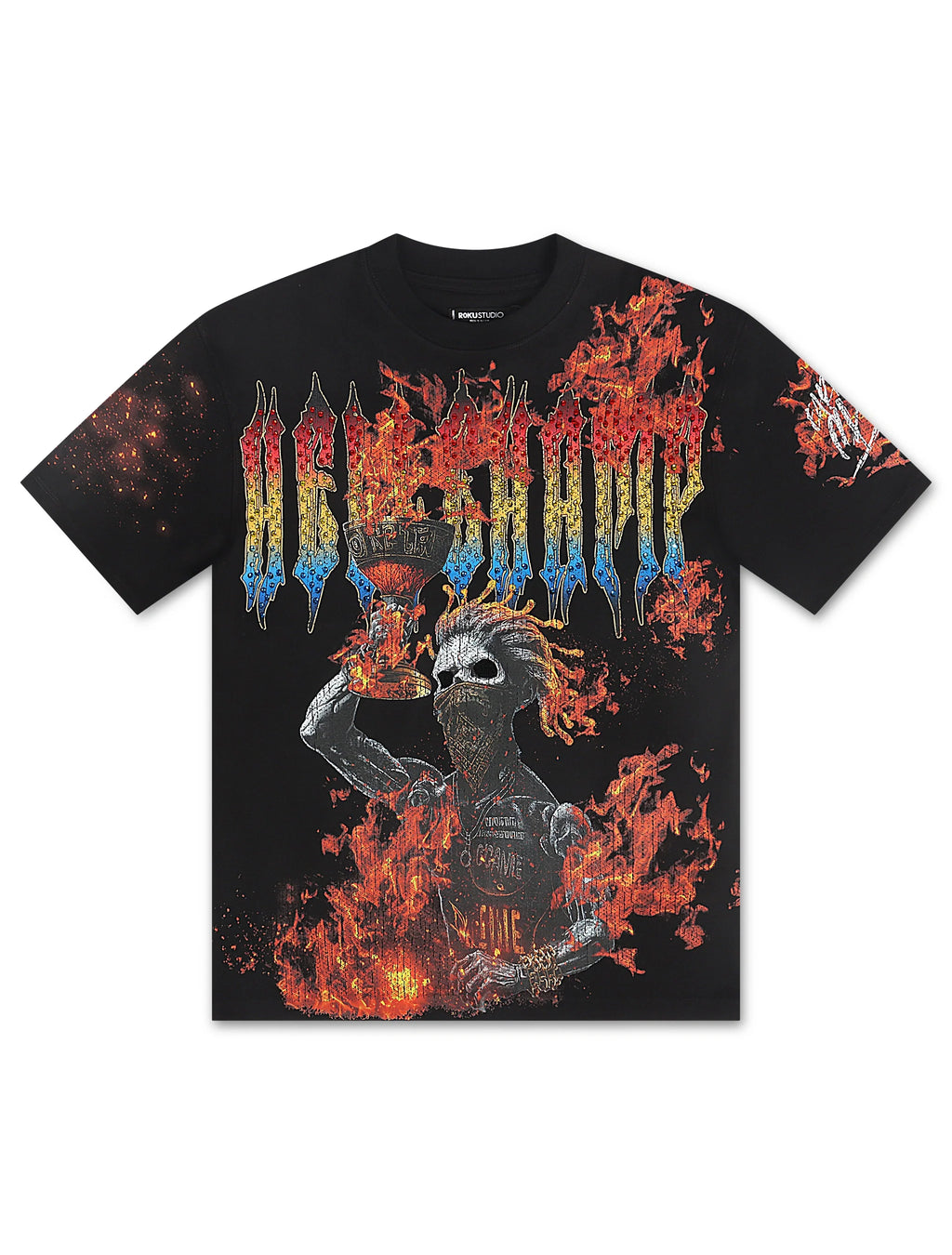 T-shirt ample Roku Studio Earned in Chaos - Noir