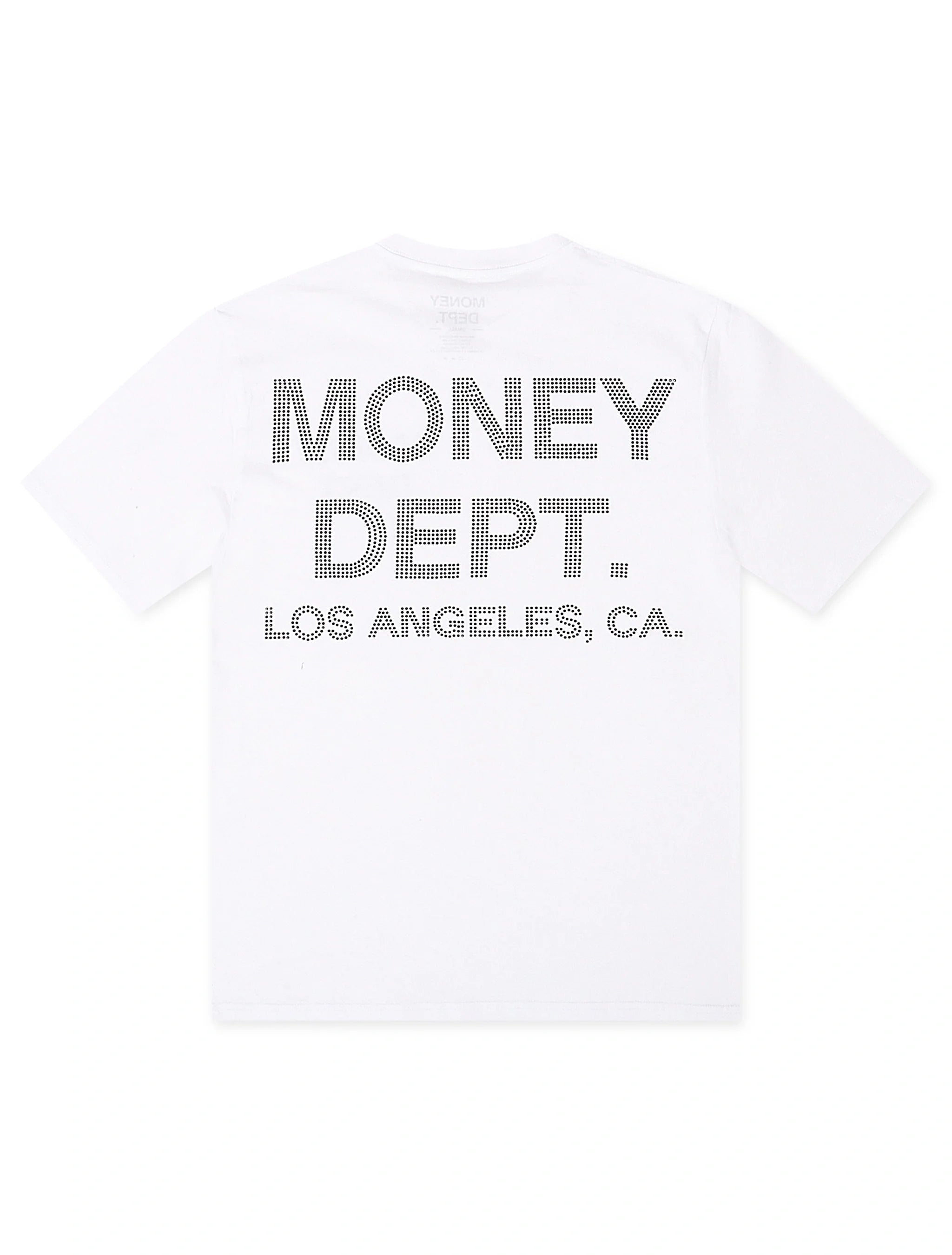T-shirt Money Dept. Strass – Blanc/Noir