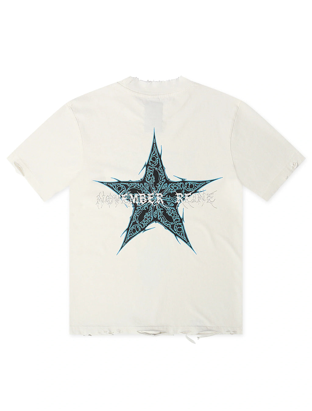 T-shirt déchiré à la main November Reign Storm - Blanc