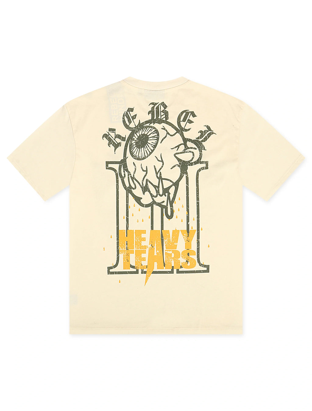 Rebel Minds Heavy Tears Rhinestone Tee - Cream