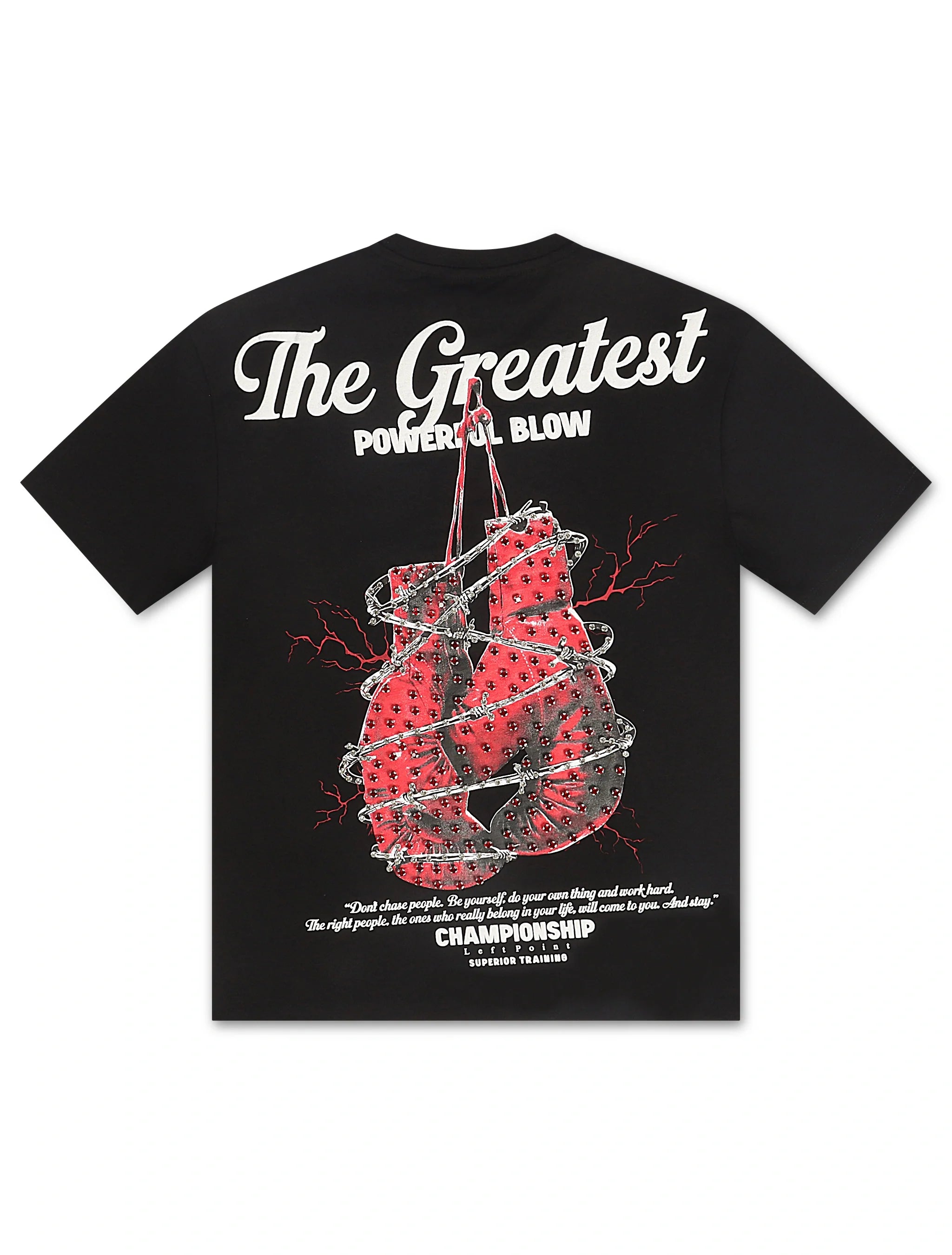 T-shirt Left Point Boxing Club - Noir