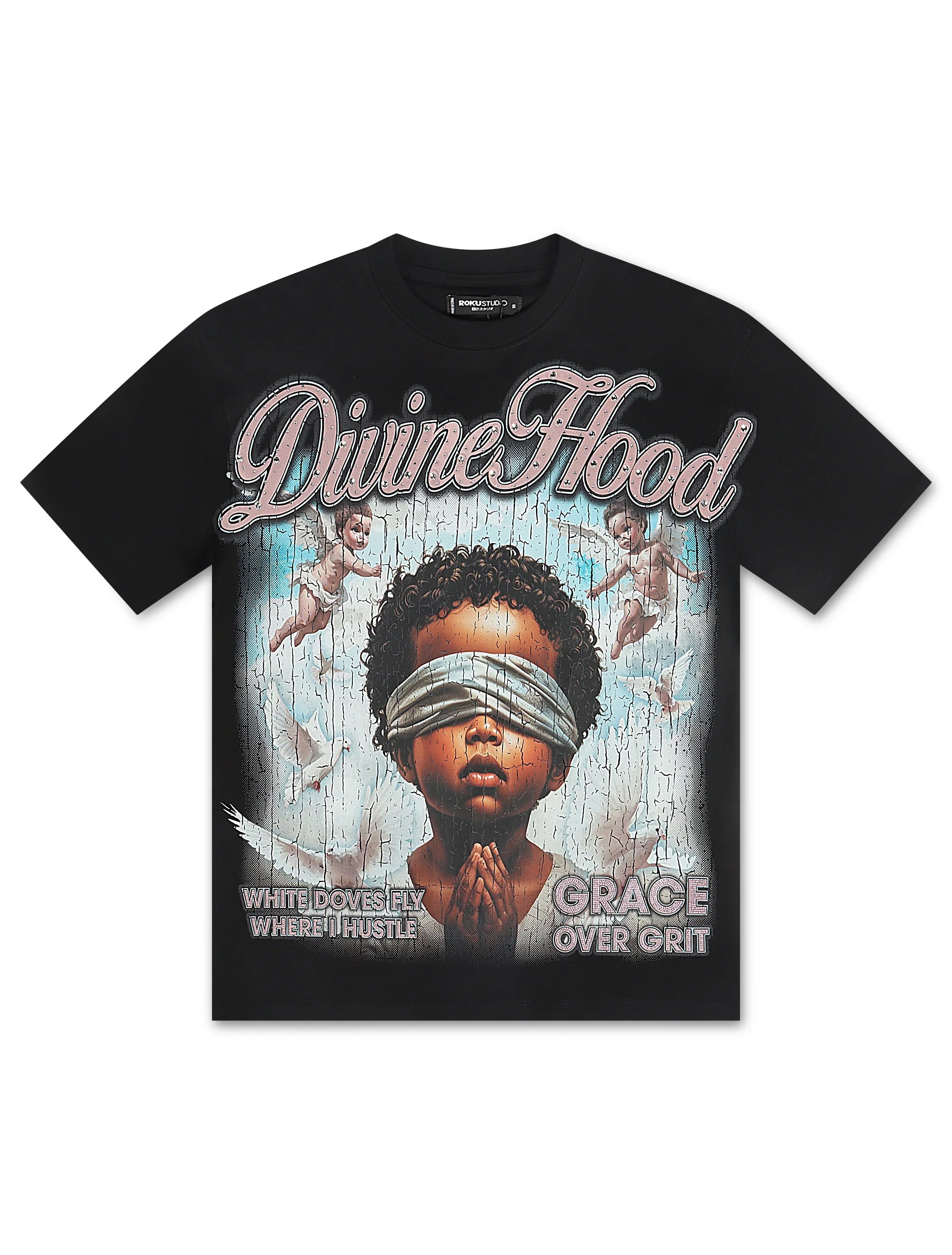 T-shirt ample Roku Studio Divine Hood - Noir