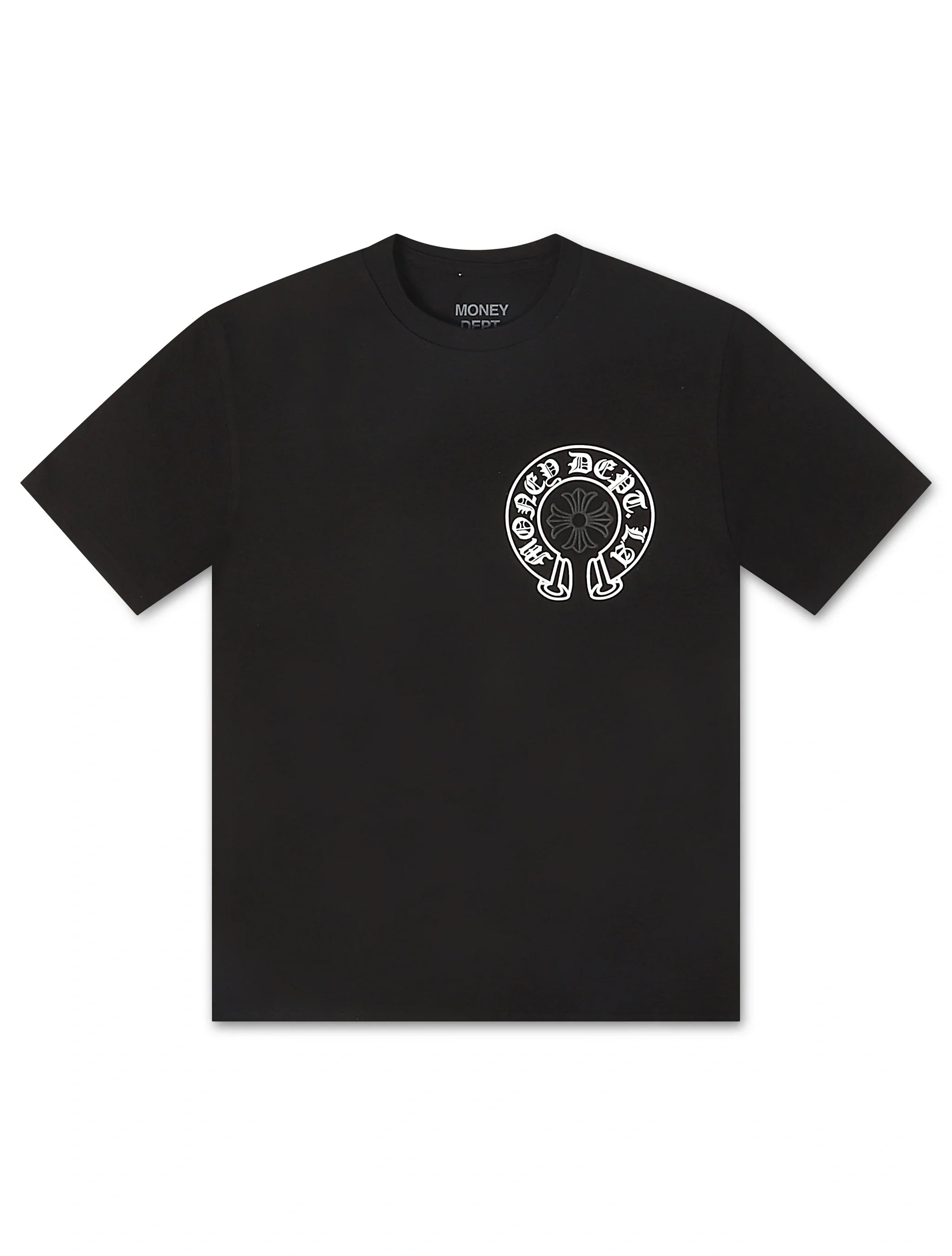 Money Dept. T-shirt Vintage Old English – Noir/Blanc/Noir