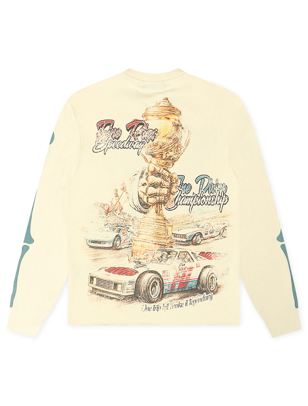 T-shirt à manches longues Fine Divine Racing Champ - Crème