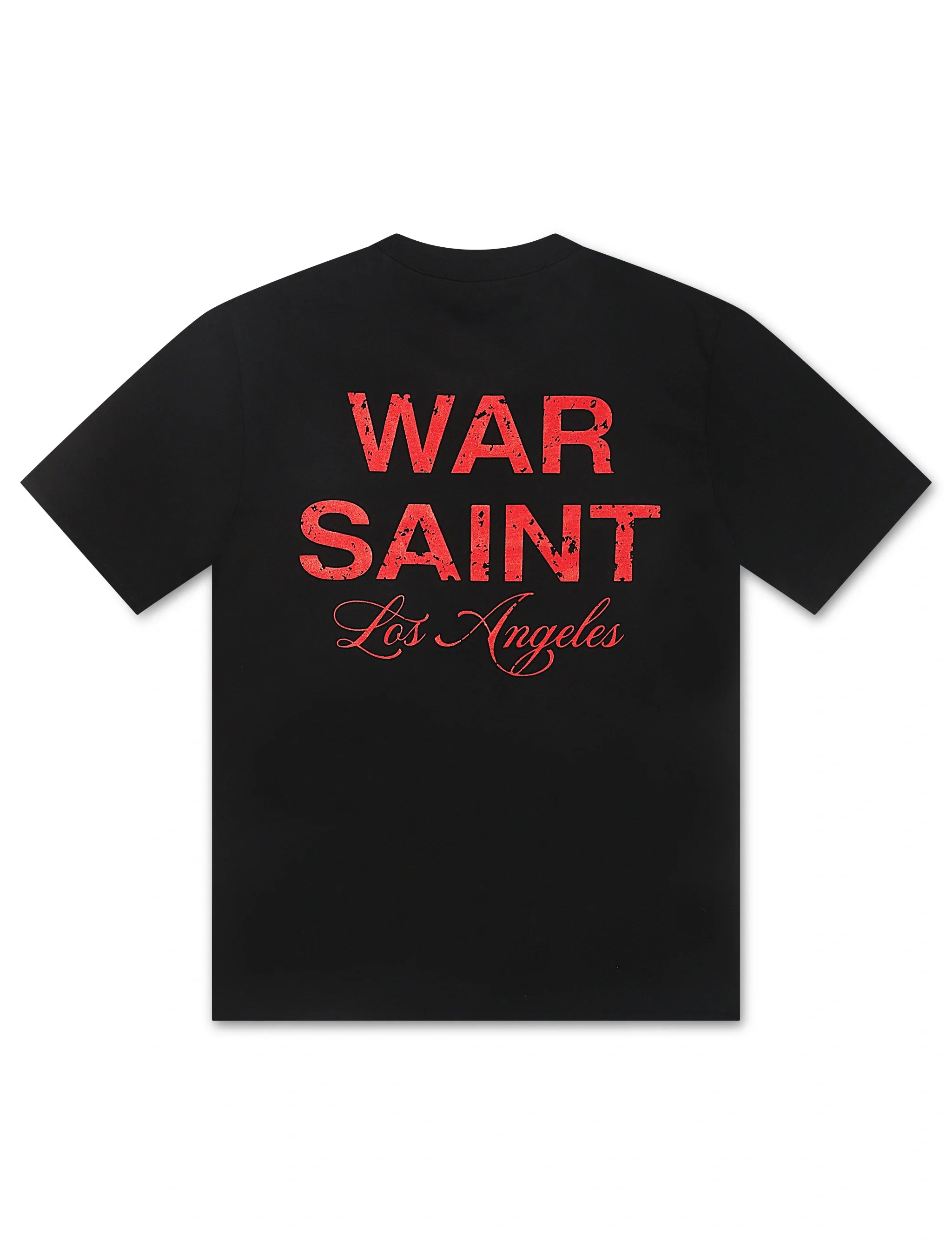 T-shirt Warsaint LA Script – Noir/Rouge