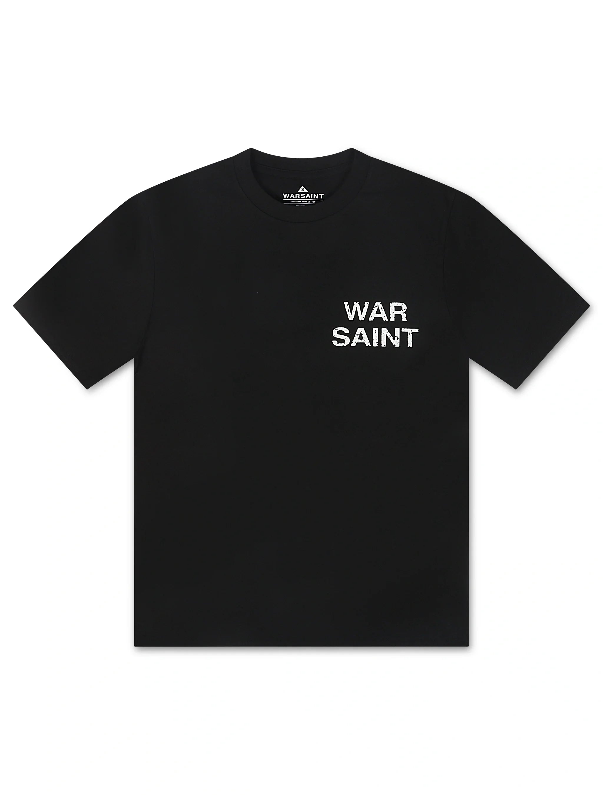 T-shirt Warsaint LA avec inscription – Noir/Blanc