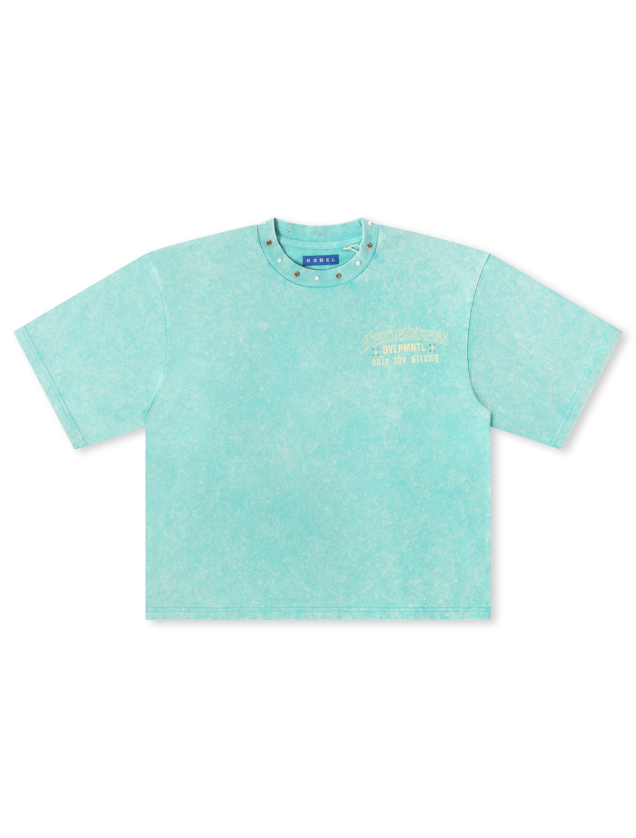 Rebel Denim Fearlesness Cropped Tee - Sage