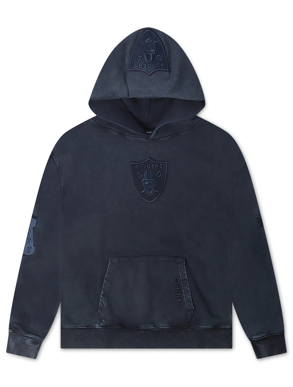 Sweat à Capuche Pro Standard Raiders Épaules Tombantes Délavé aux Enzymes - Marine