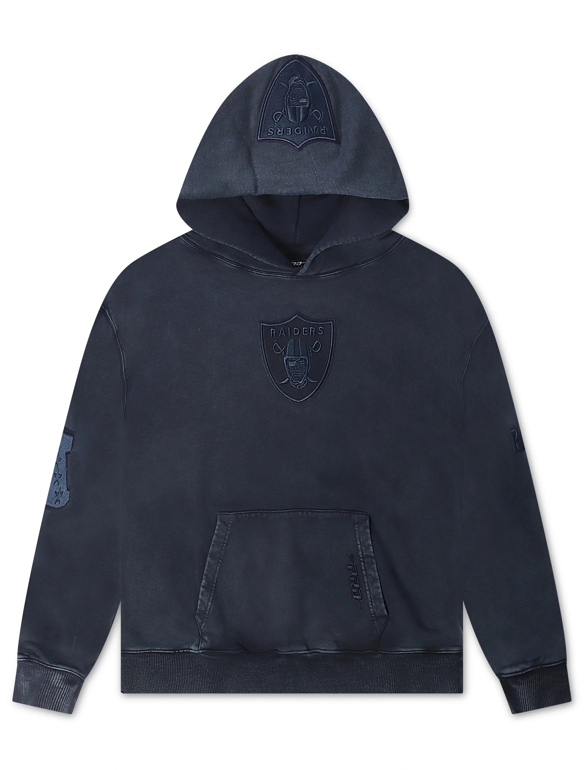 Sweat à Capuche Pro Standard Raiders Épaules Tombantes Délavé aux Enzymes - Marine