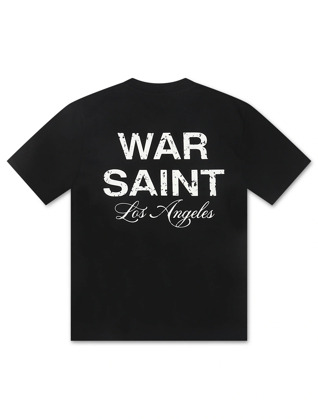 T-shirt Warsaint LA avec inscription – Noir/Blanc