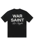 T-shirt Warsaint LA avec inscription – Noir/Blanc