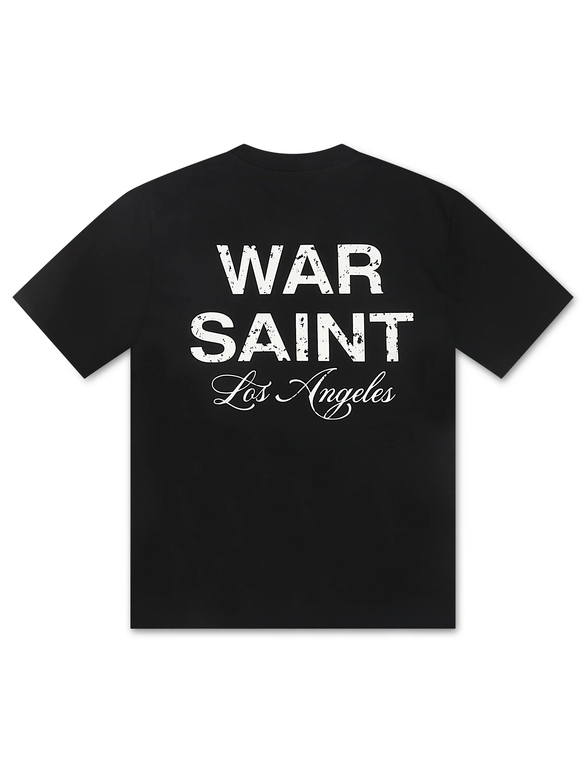 T-shirt Warsaint LA avec inscription – Noir/Blanc