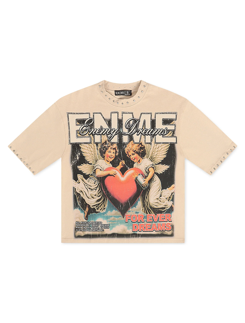 T-shirt Soren N.M.E NYC - Beige clair