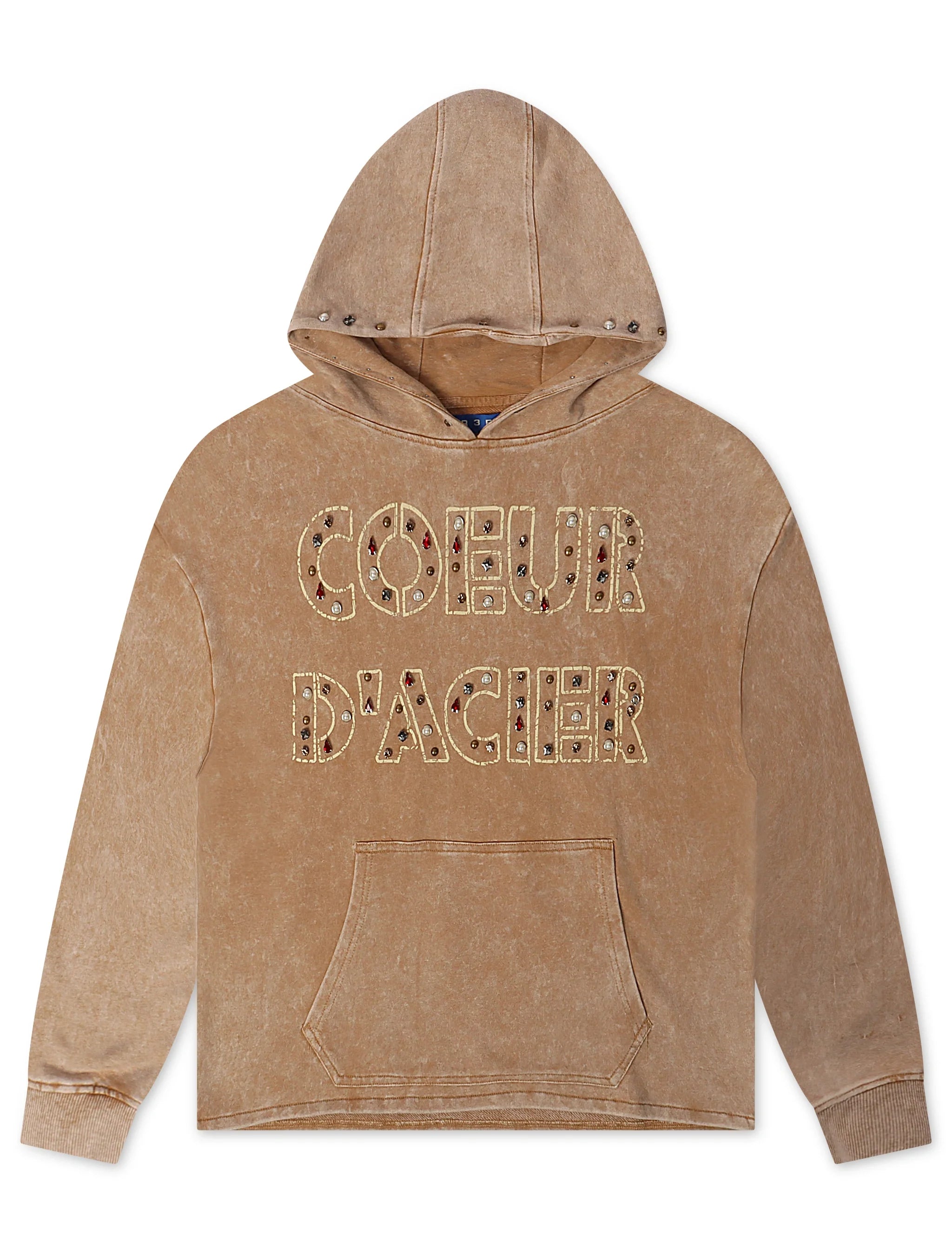 Rebel Denim Coeur Dacier Sweat à Capuche - Kaki
