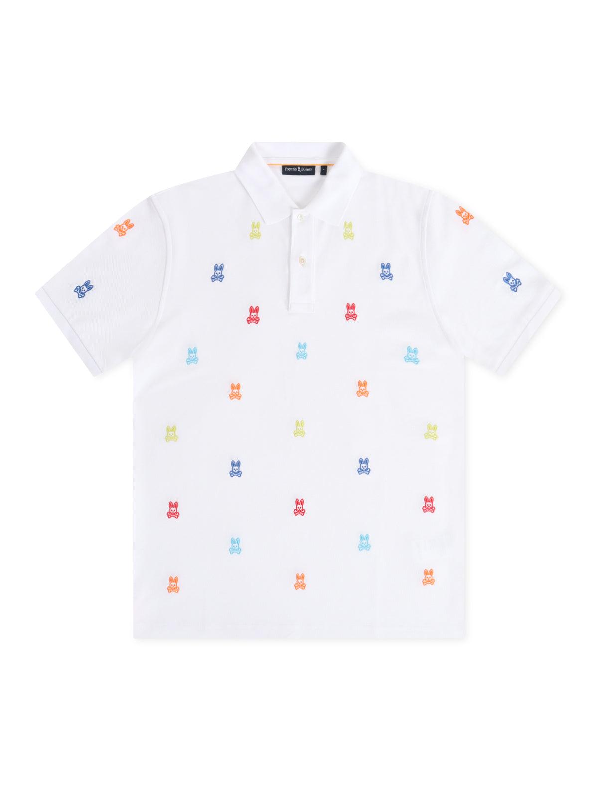 Polo Psycho Bunny Bonham en piqué - Blanc