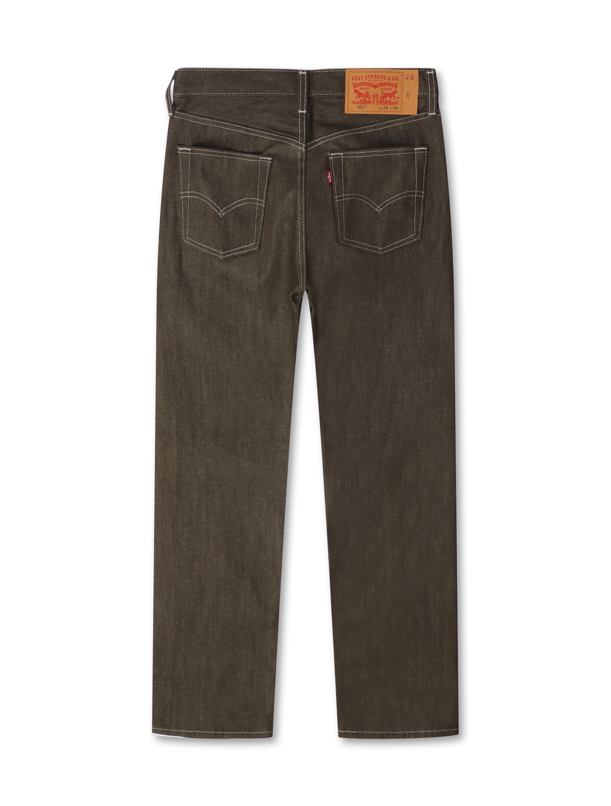 Jean Levis 501™ Original Shrink To Fit - Marron Foncé Rigide