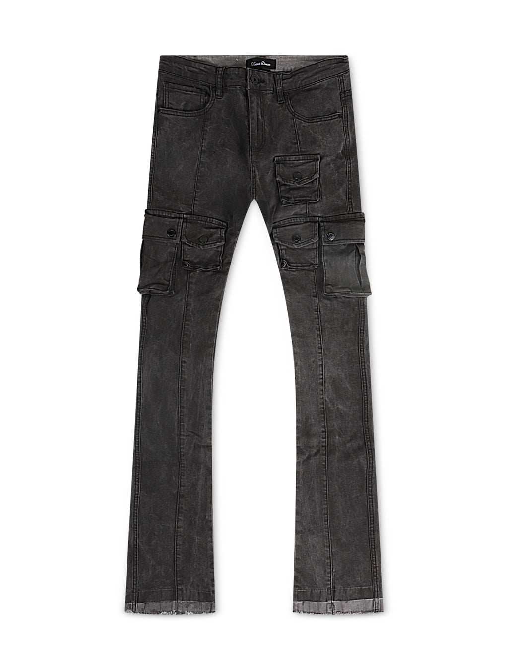Jean Vicious Denim évasé coupe superposée - Noir