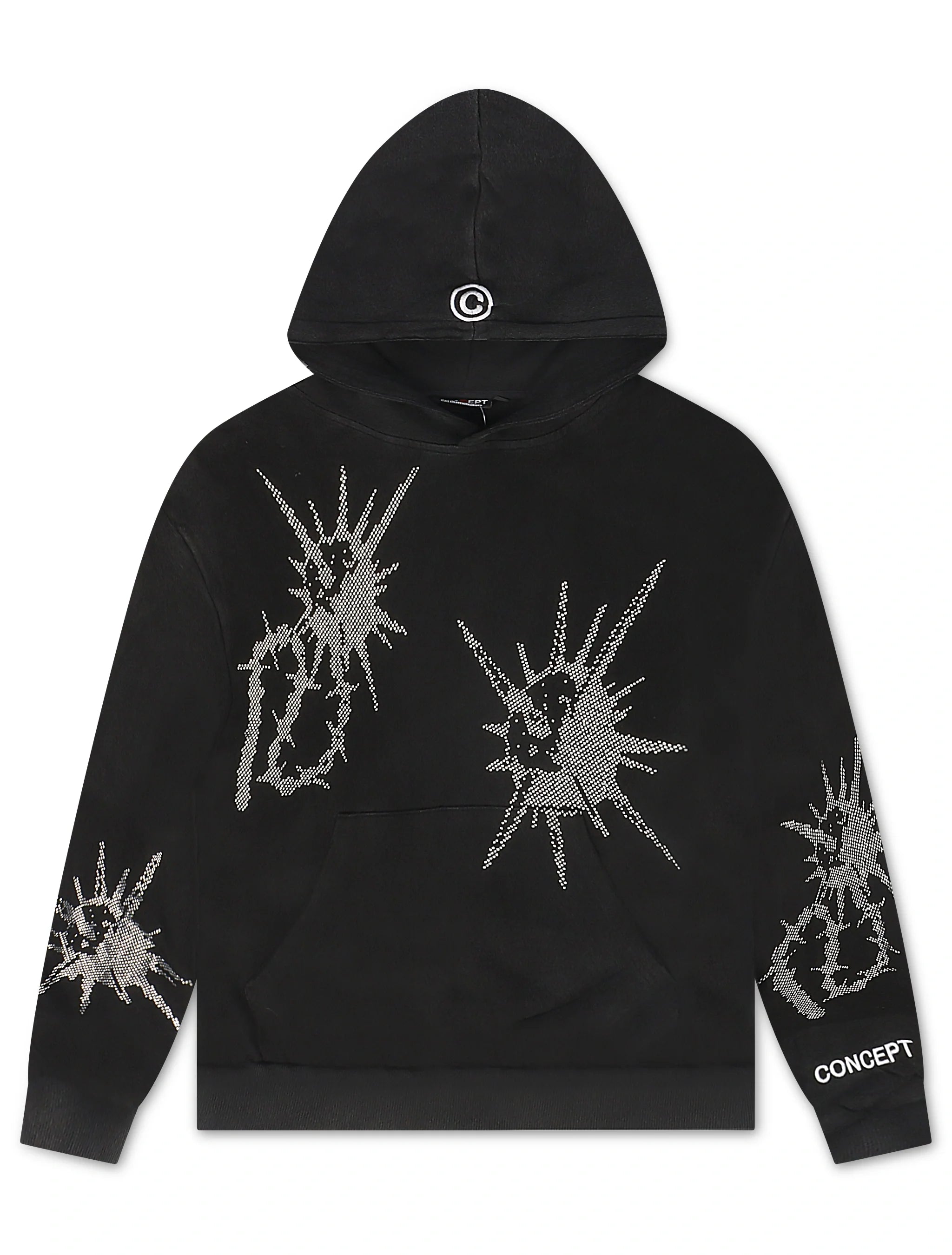 Sweat à capuche LA Flail Concept - Noir délavé