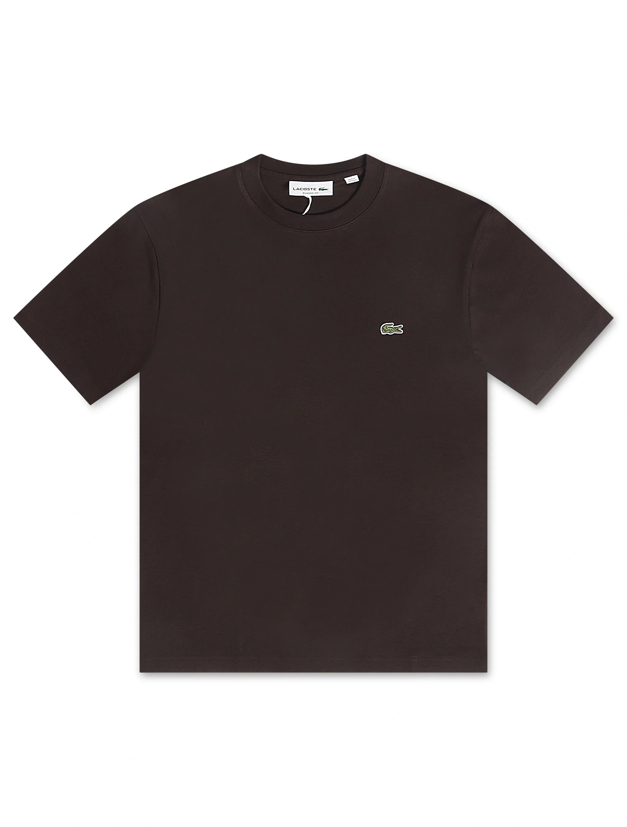 T-shirt en coton Lacoste pour homme - Marron foncé