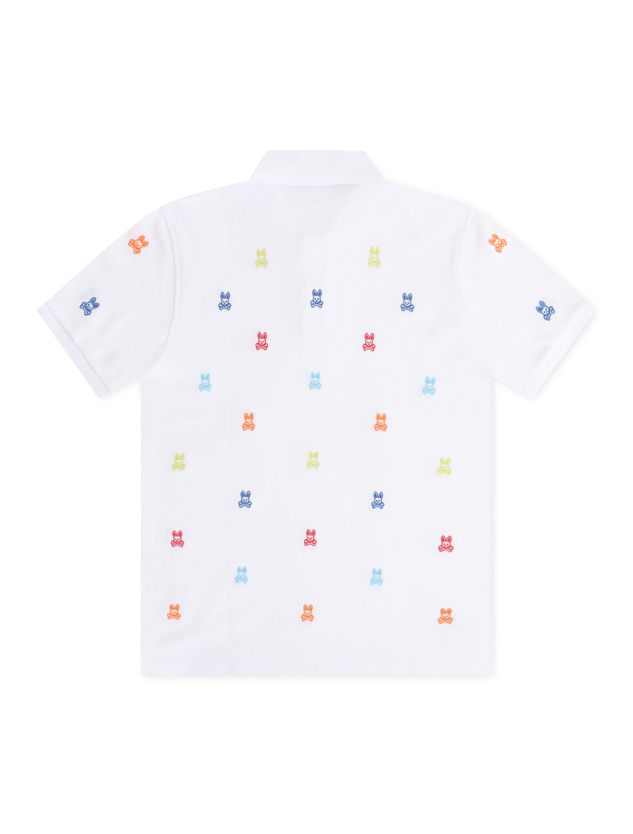 Polo Psycho Bunny Bonham en piqué - Blanc