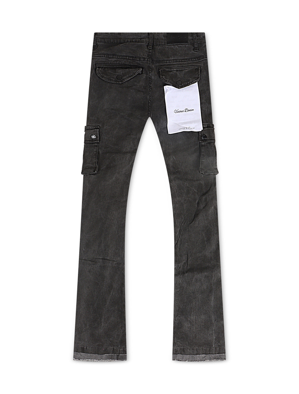 Jean Vicious Denim évasé coupe superposée - Noir