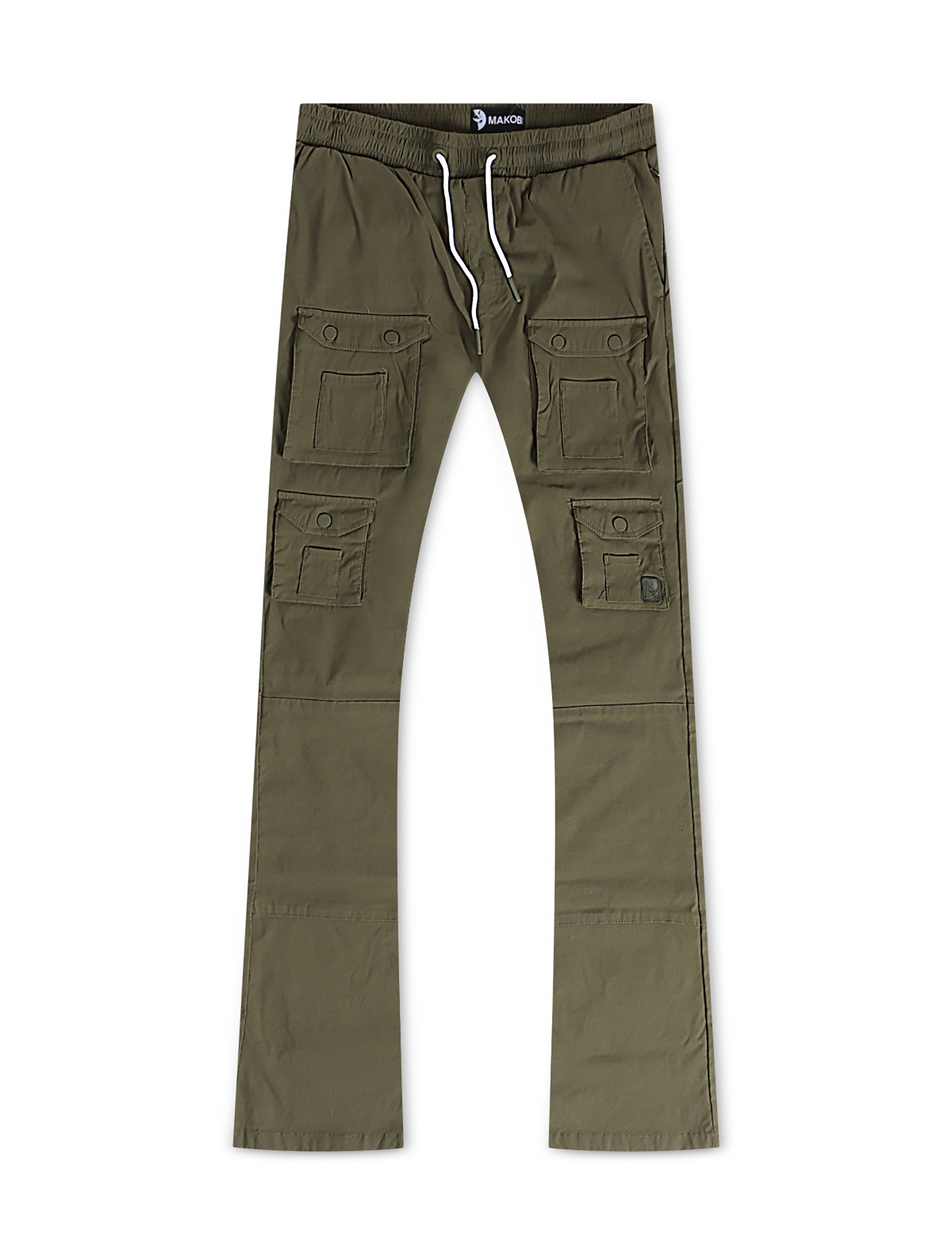 Pantalon cargo en nylon Makobi Colton - Olive