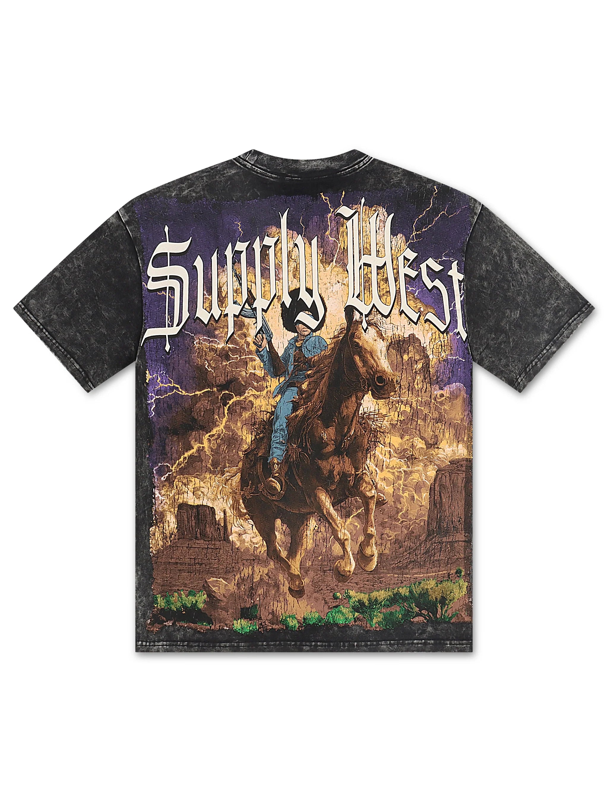 T-shirt Supply West By Any Means - Noir