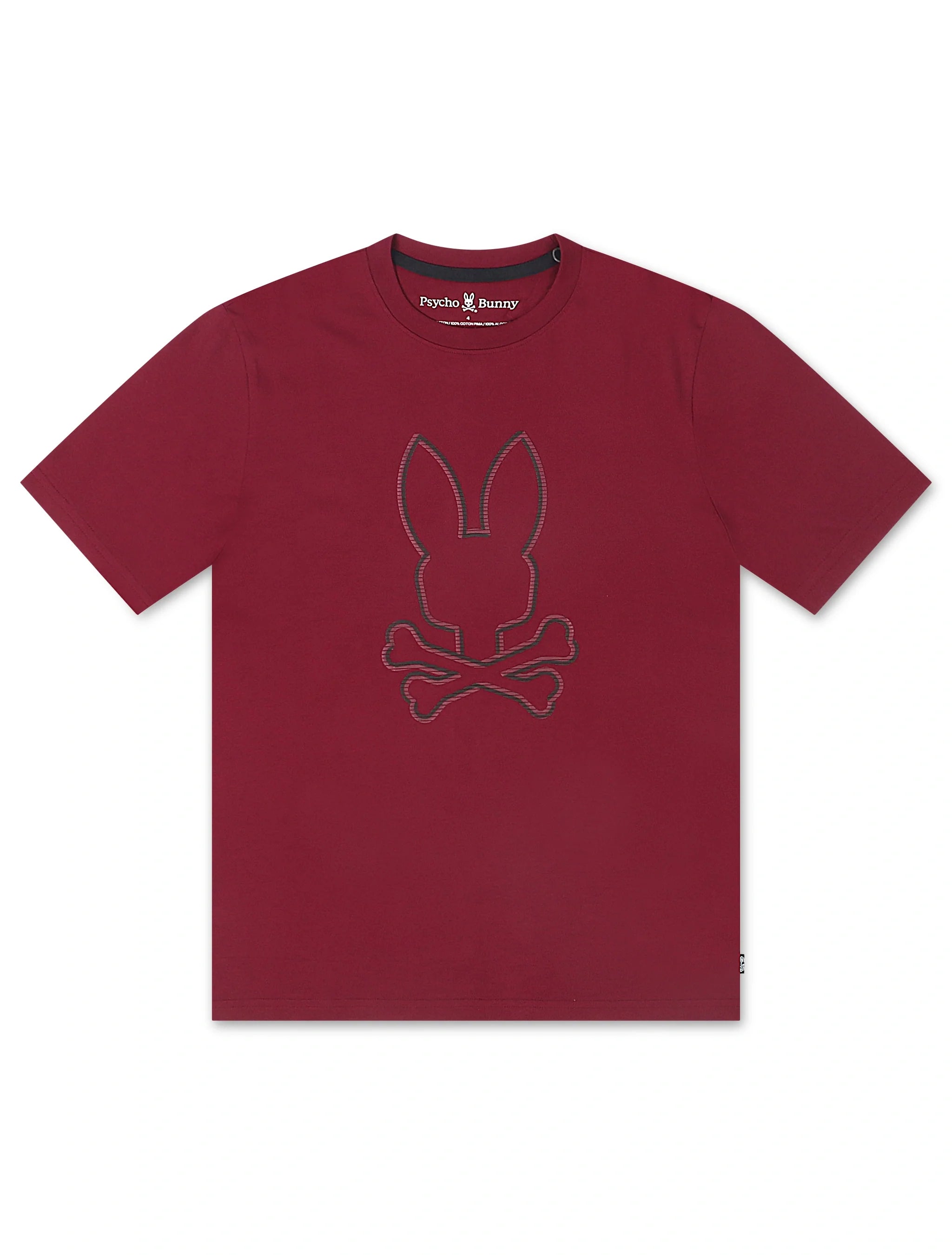 T-shirt à motif Psycho Bunny Hamilton - Cramoisi