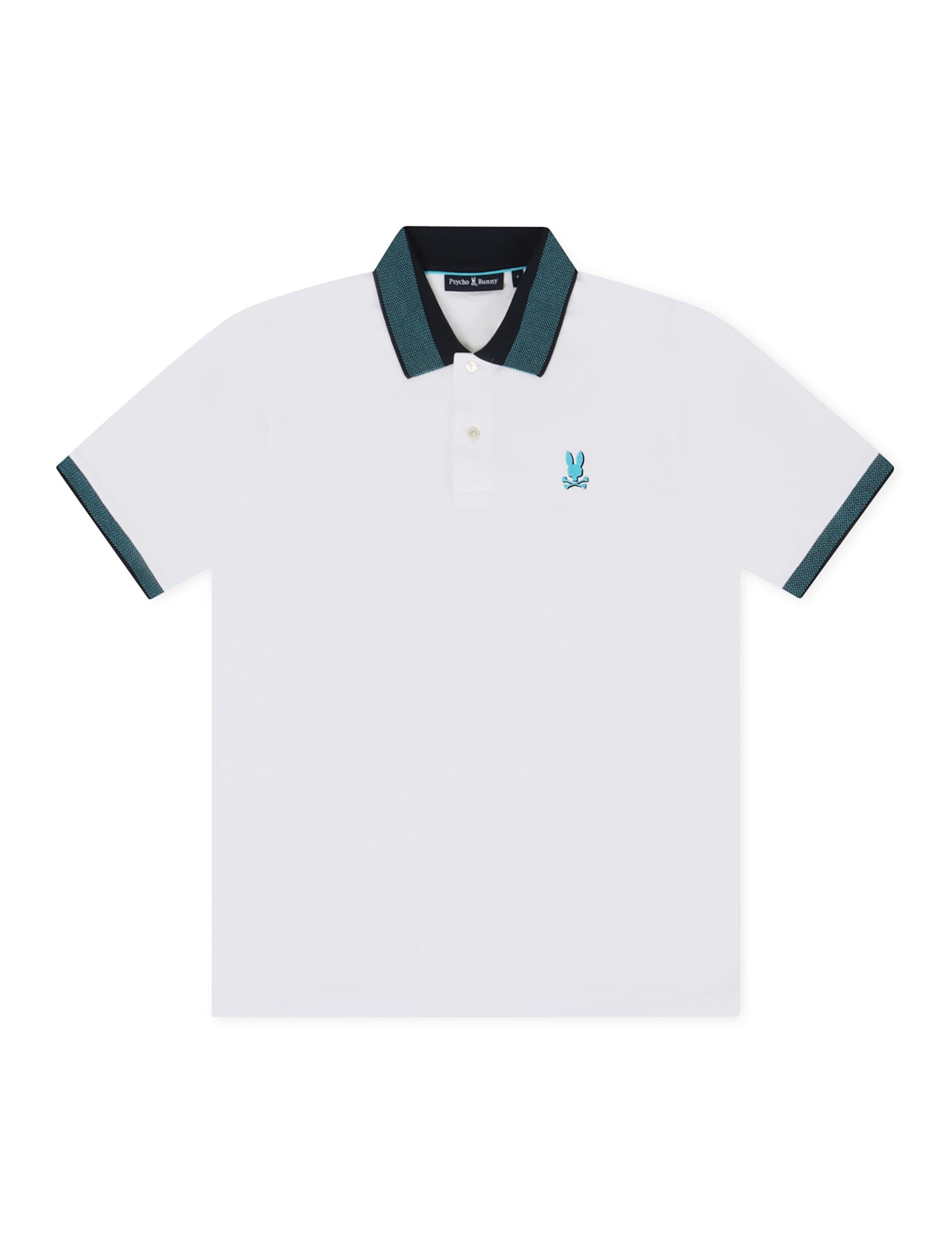 Polo Psycho Bunny Montebello en piqué - Blanc
