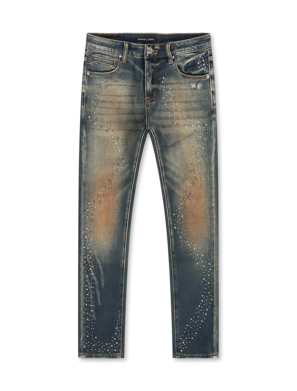 Jean skinny Embellish Cactus - Délavage vintage
