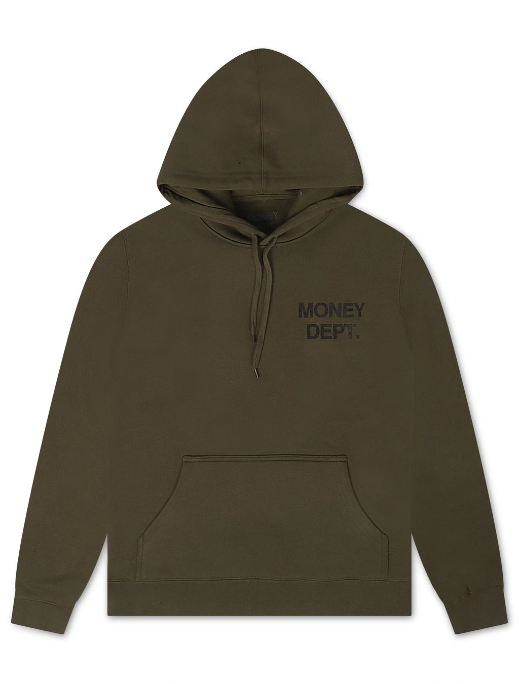 Sweat à capuche imprimé Money Dept. - Olive/Noir