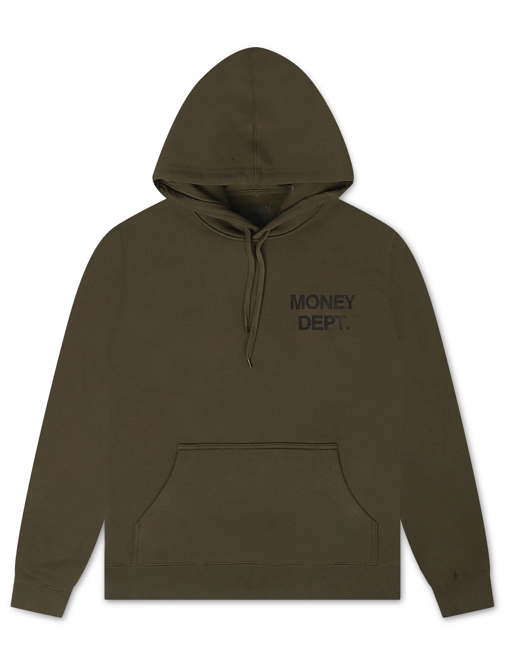 Sweat à capuche imprimé Money Dept. - Olive/Noir