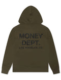 Sweat à capuche imprimé Money Dept. - Olive/Noir