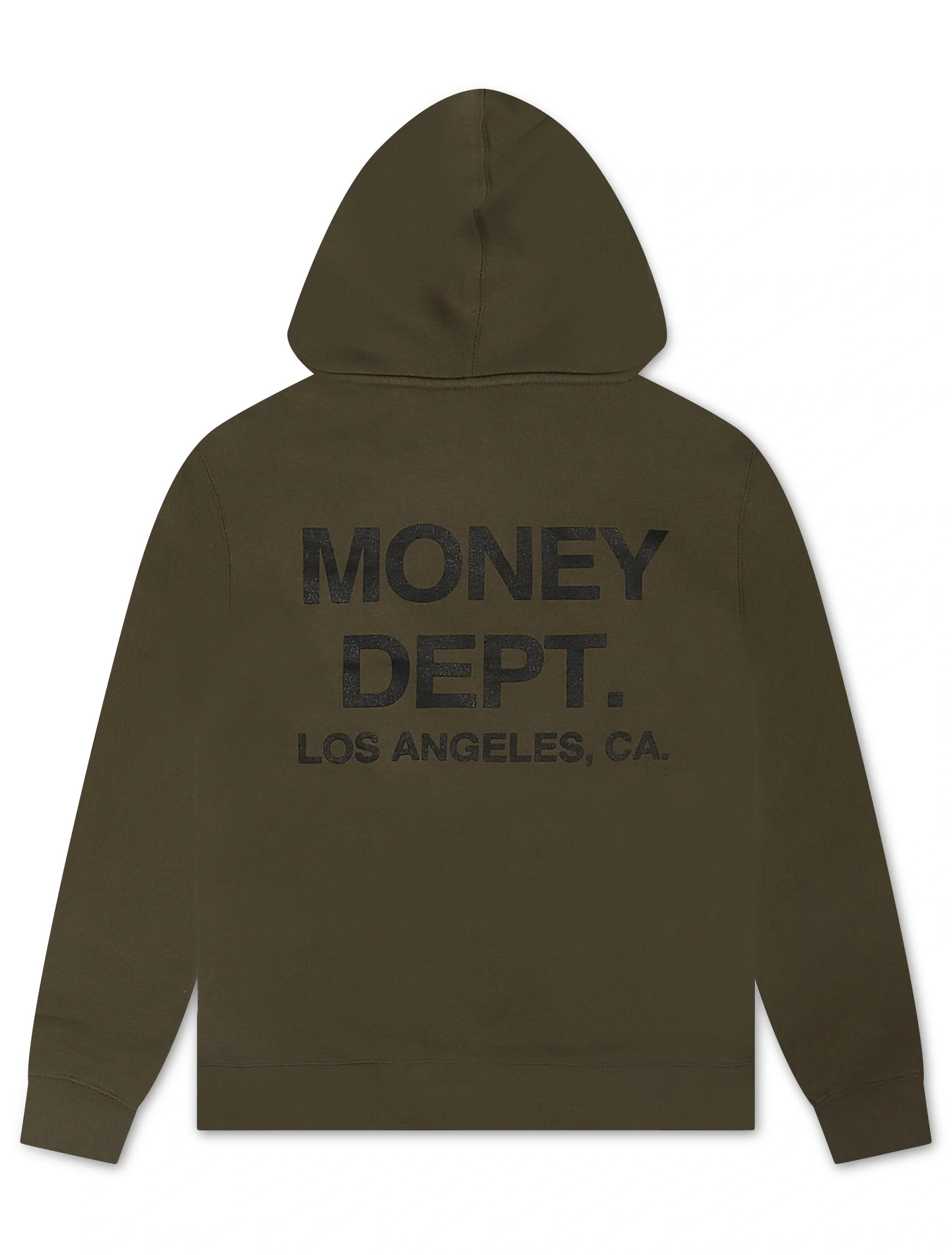 Sweat à capuche imprimé Money Dept. - Olive/Noir
