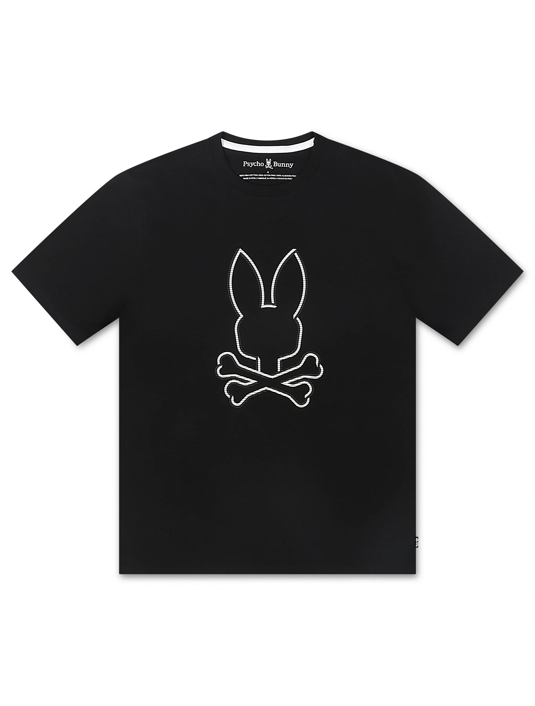 T-shirt graphique Psycho Bunny Hamilton - Noir