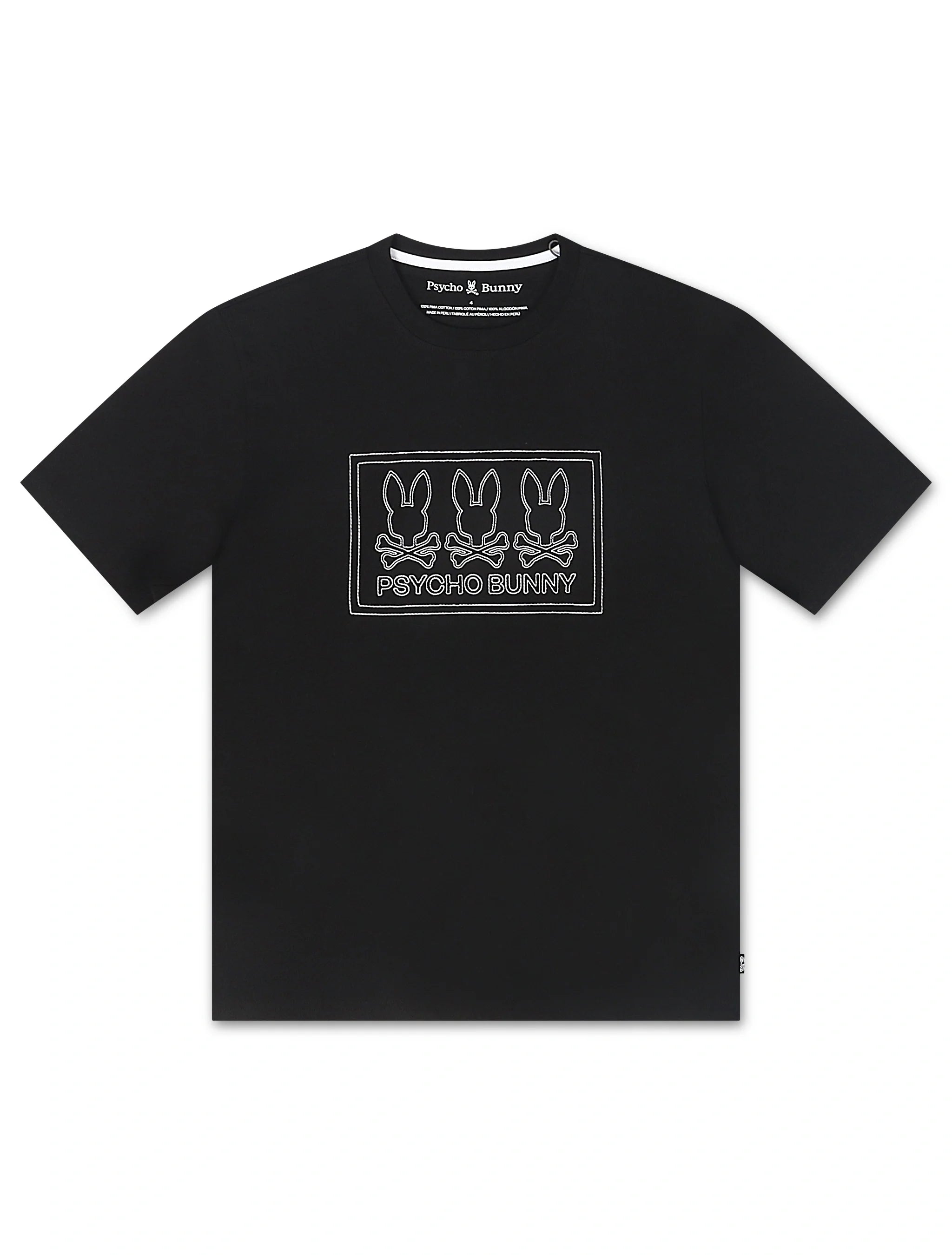 T-shirt graphique Psycho Bunny Tacoma - Noir