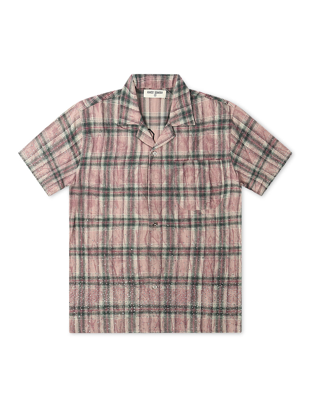 Chemise à carreaux en flanelle Almost Someday Solomon Rhinestone - Bordeaux