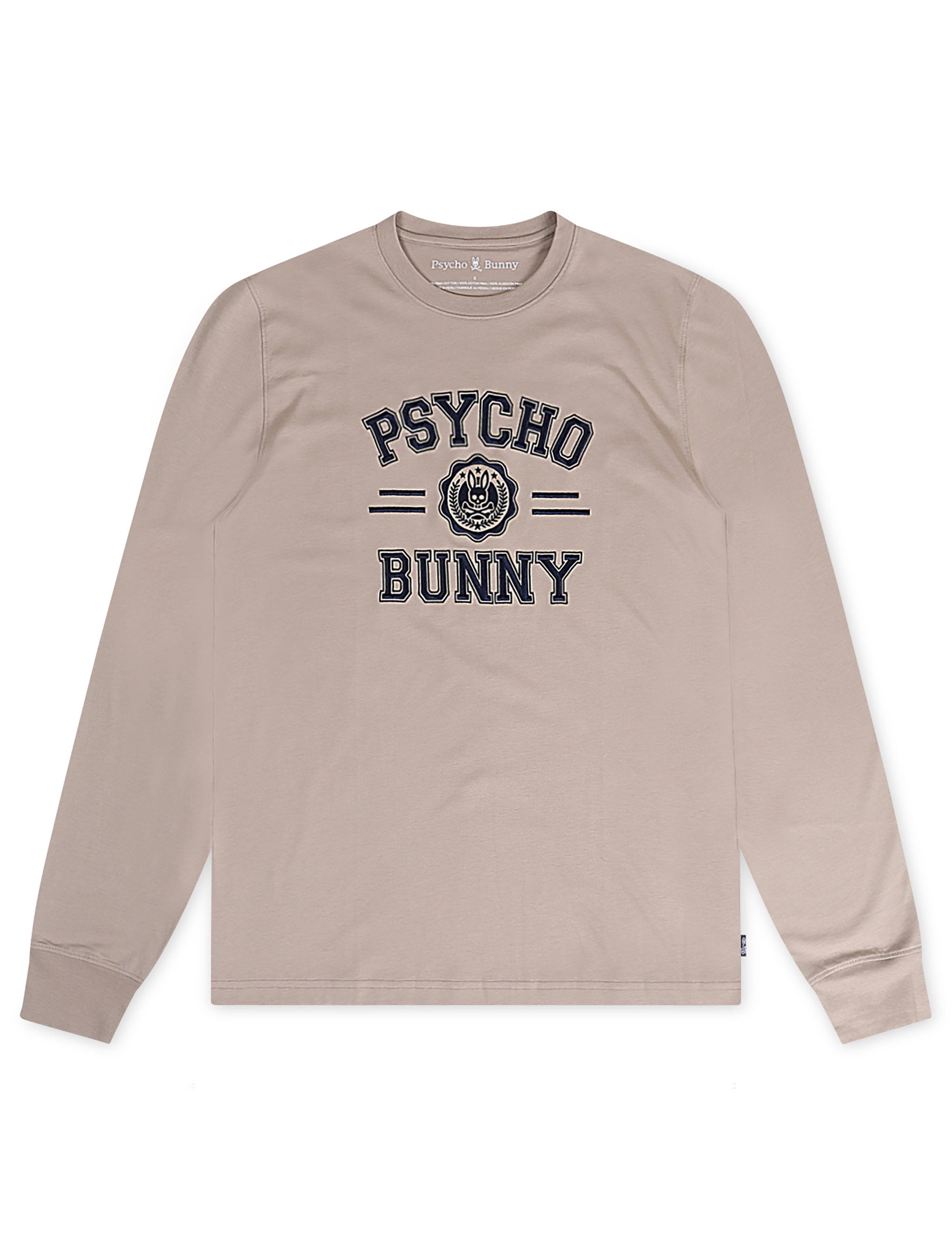 Psycho Bunny Hommes T-shirt à manches longues à motif London - Gris clair