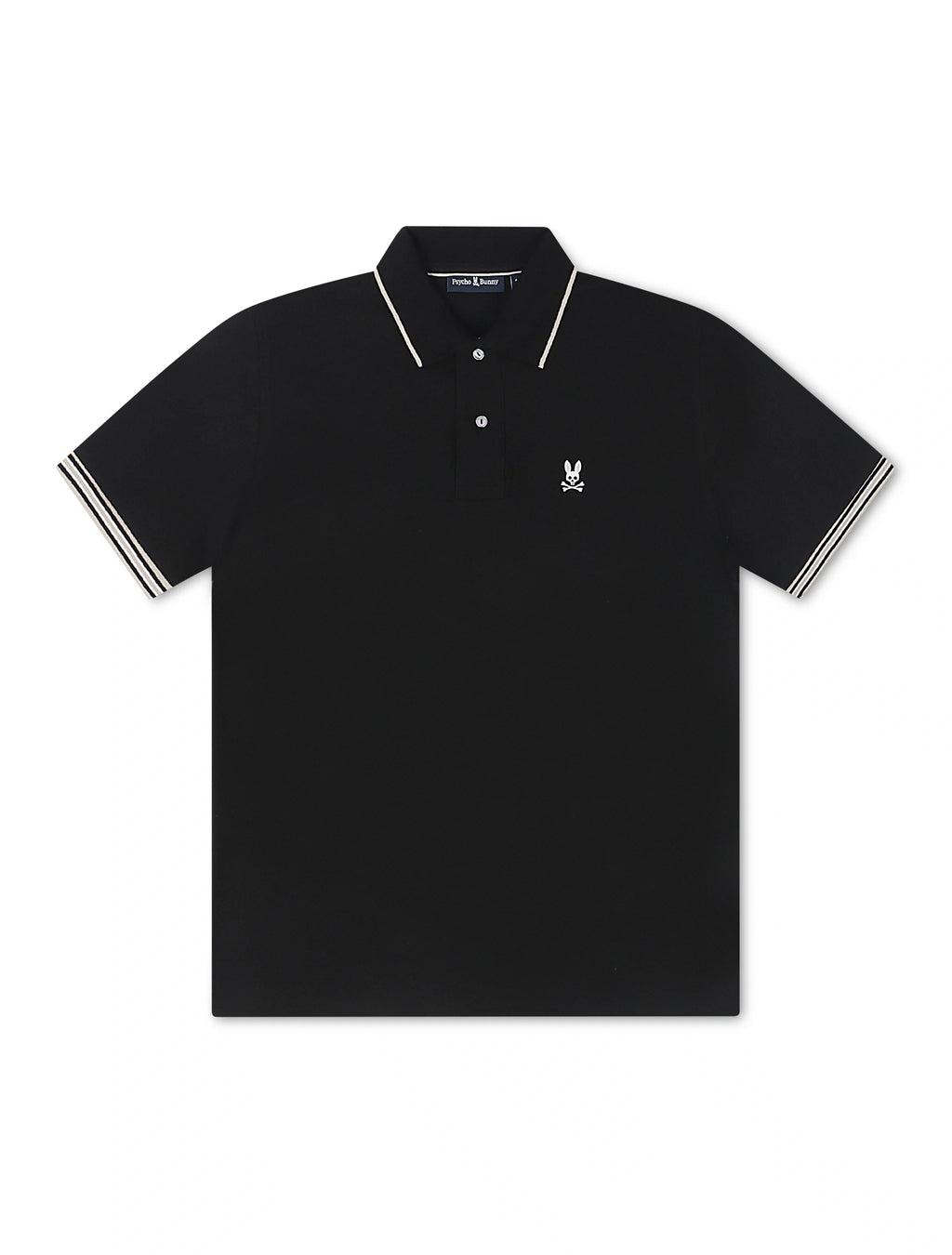 Polo en Piqué Cambridge Psycho Bunny - Noir