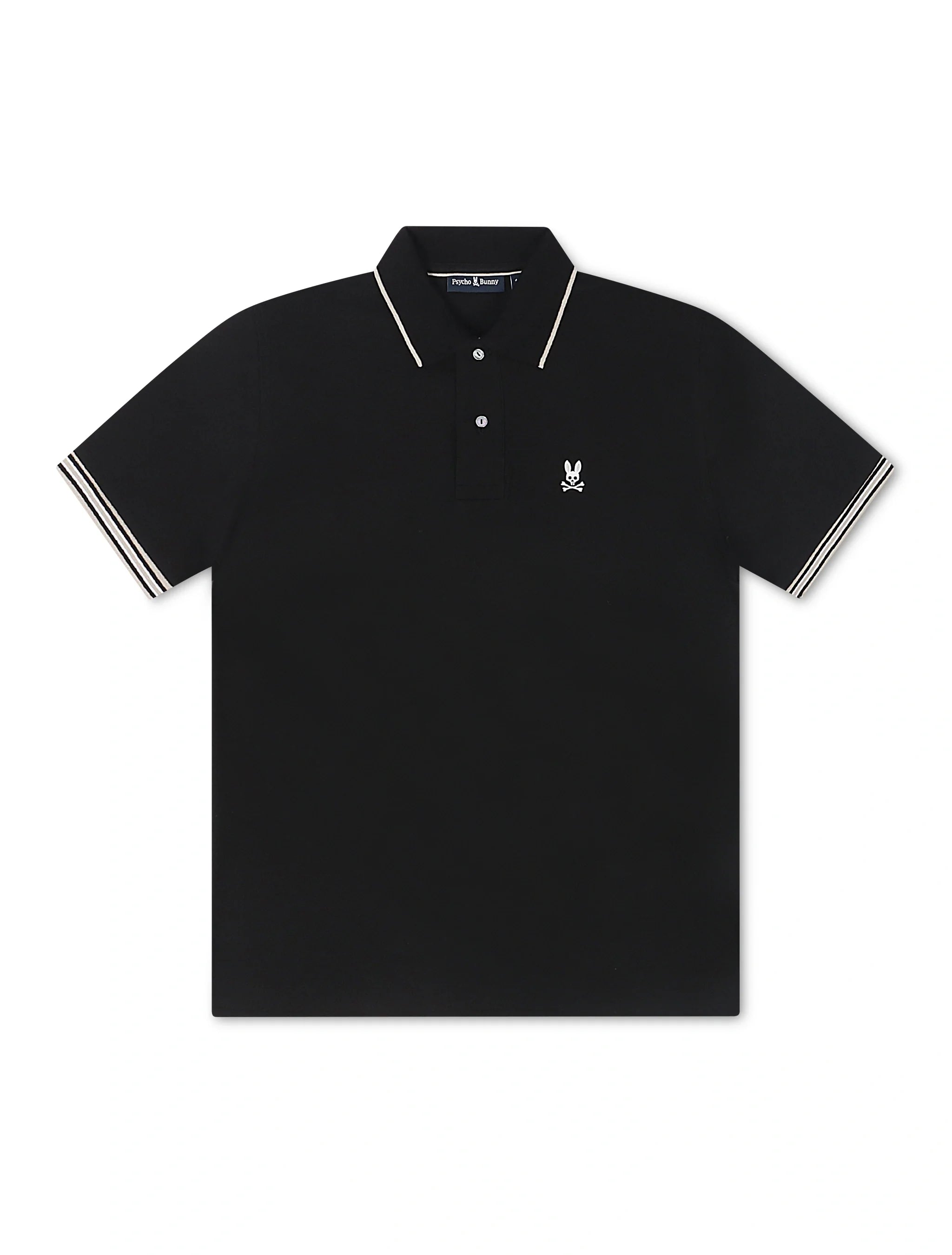 Polo en Piqué Cambridge Psycho Bunny - Noir