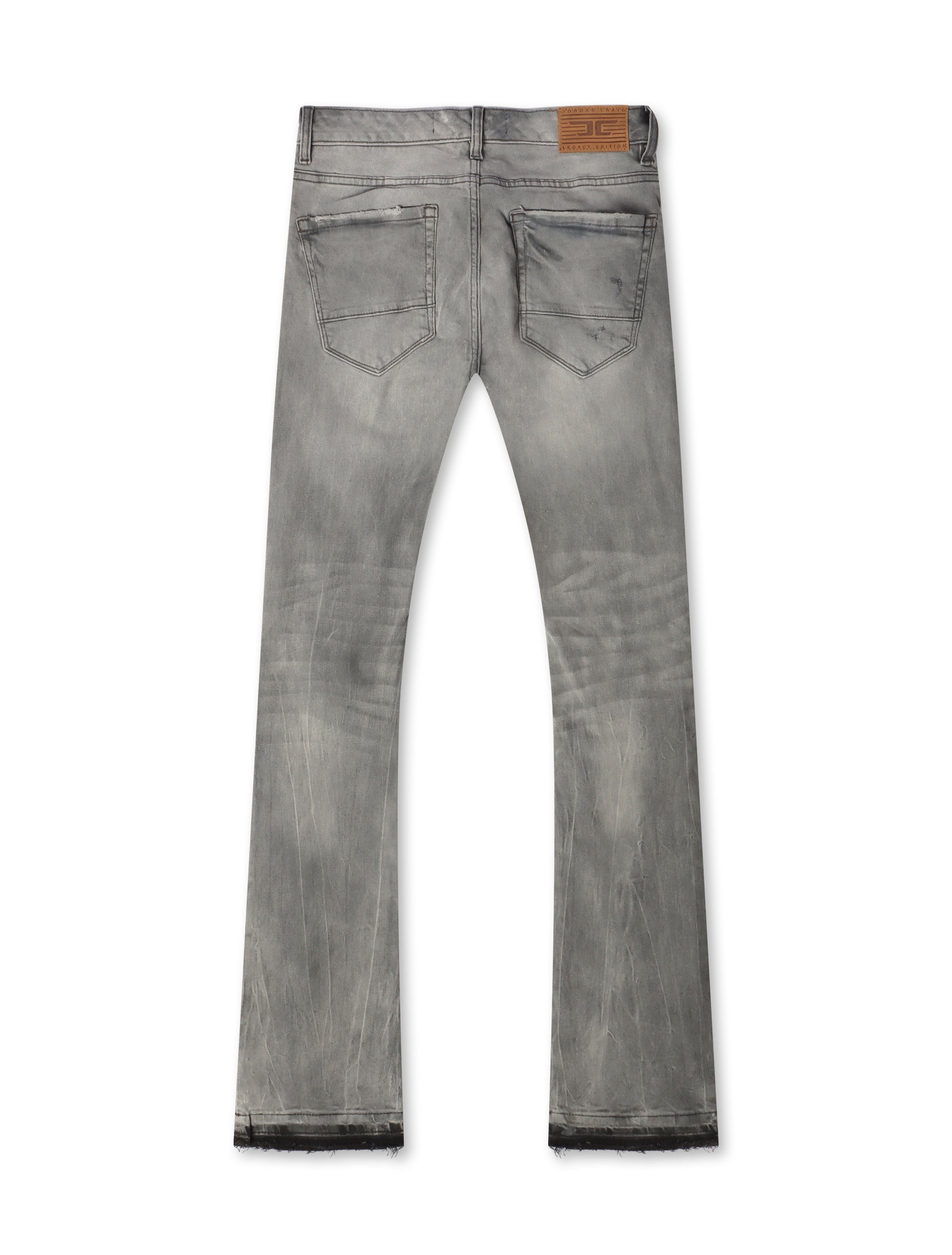 Jean Jordan Craig Stacked Shredded - Gris Fumé
