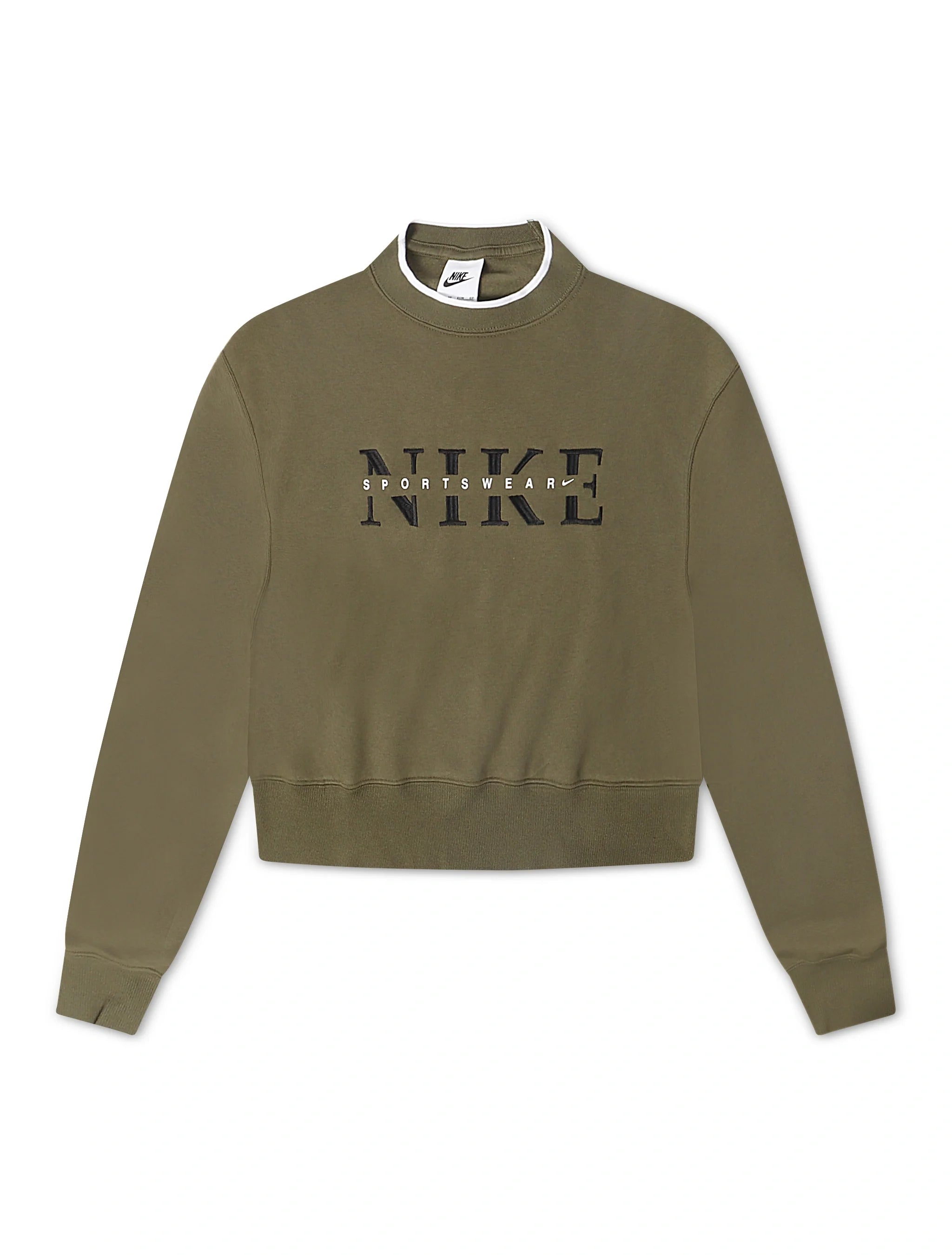 Haut ras du cou oversize Nike Phoenix pour femme - Olive moyenne