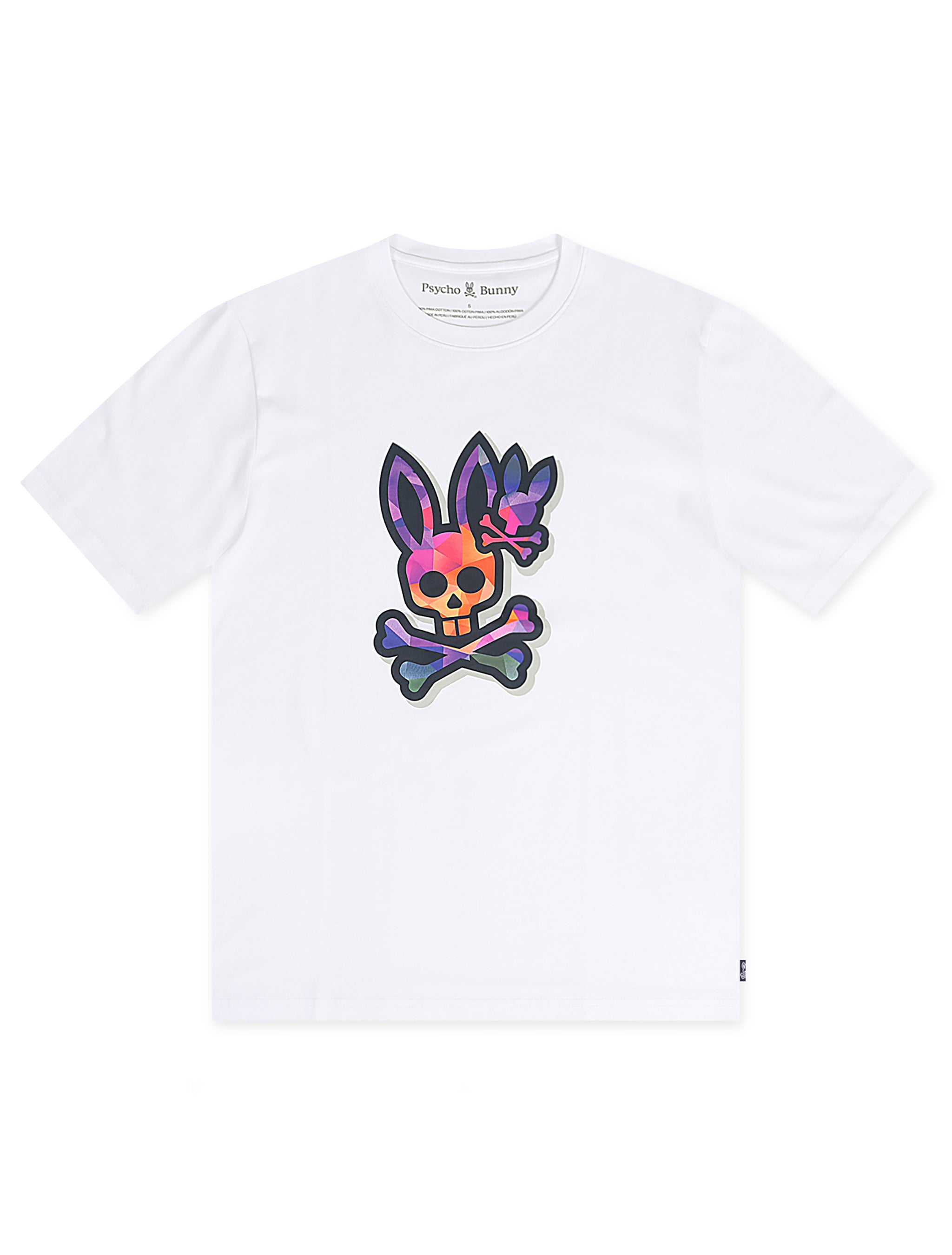 T-shirt Psycho Bunny Randolph - Blanc