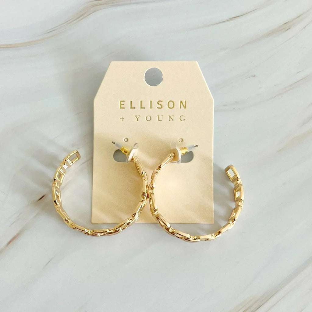 Boucles d'oreilles créoles dorées entrelacées