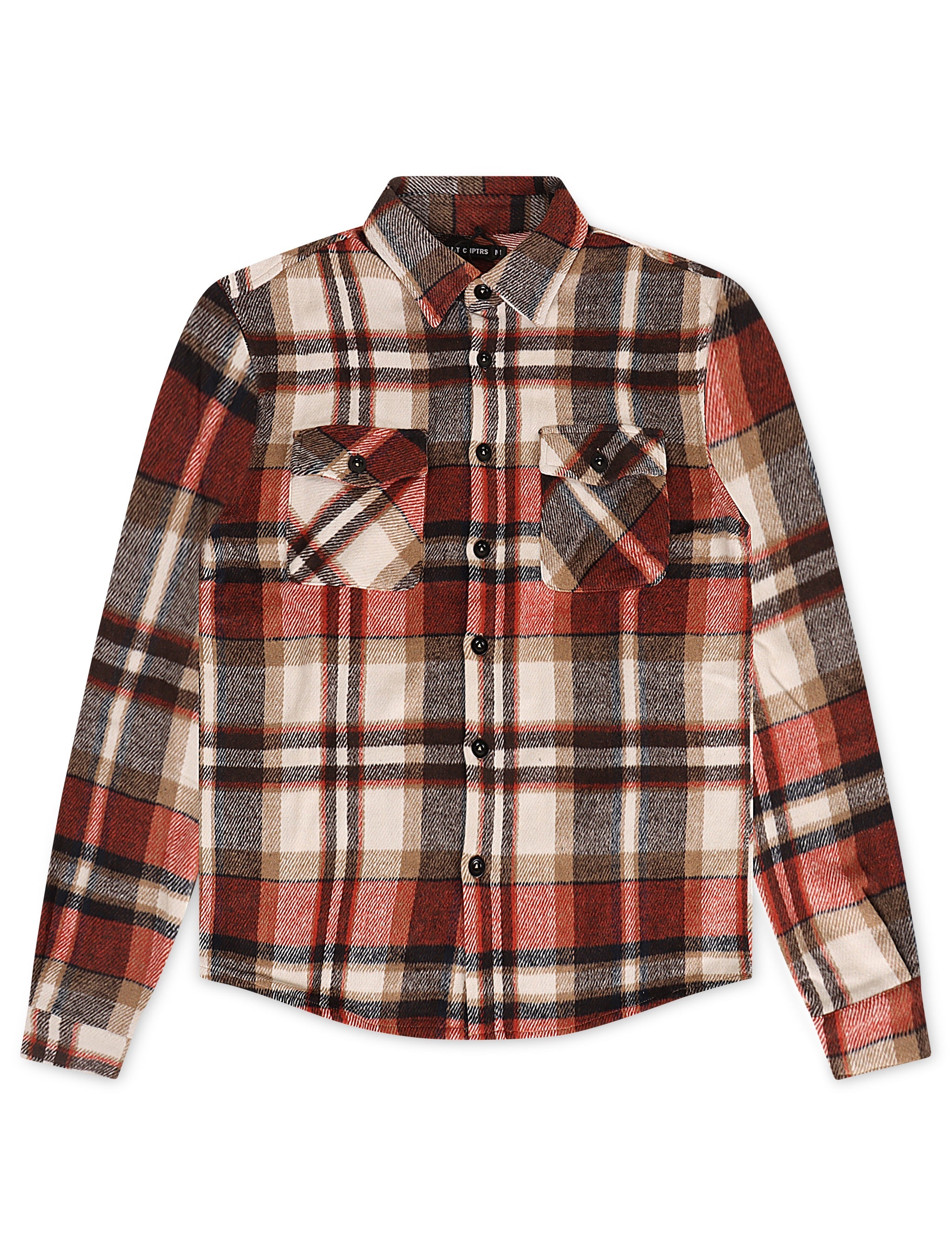 Silent Chapters Motive Flannel - Orange Multicolore