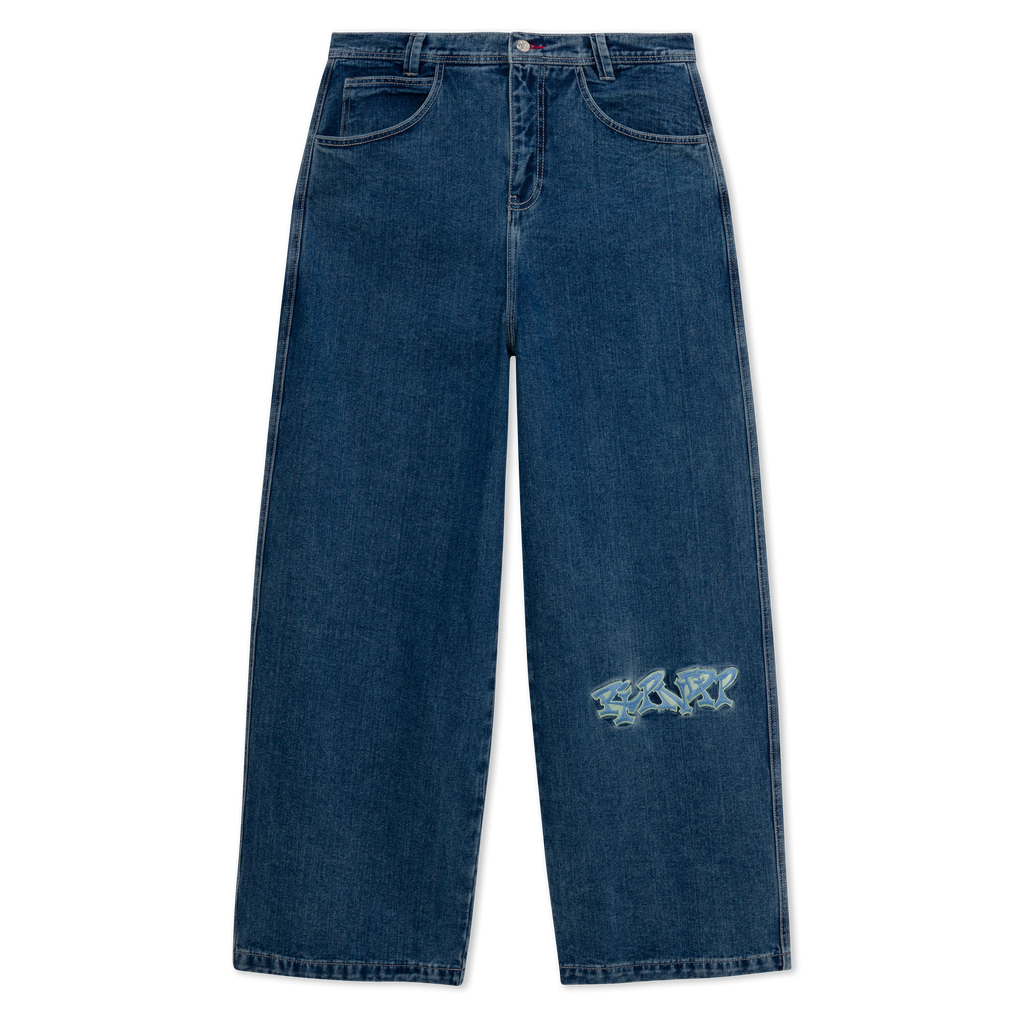 Ace Ultra Wide Leg Pants (Medium Wash)