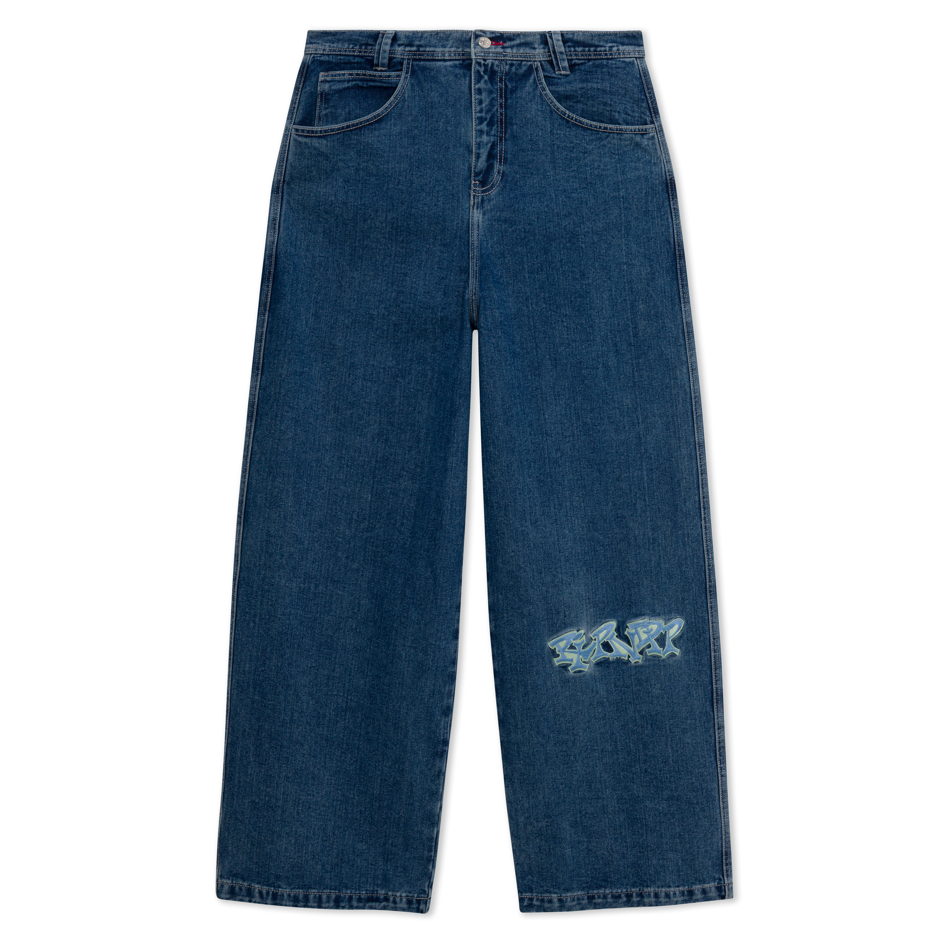 Ace Ultra Wide Leg Pants (Medium Wash)