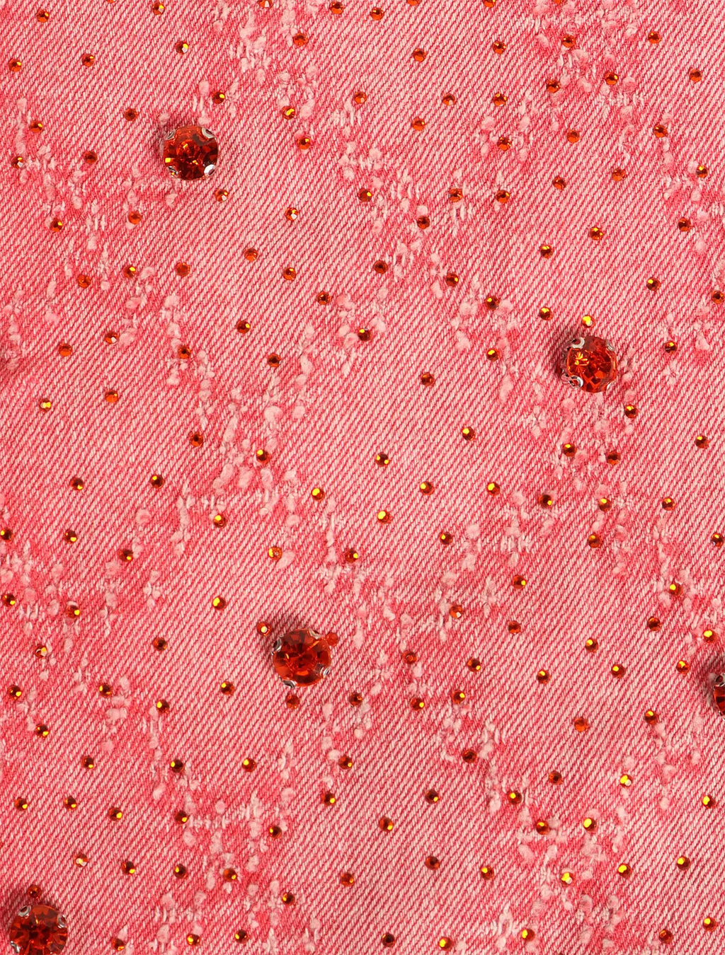 Jean évasé Vicious Denim orné de strass - Rose