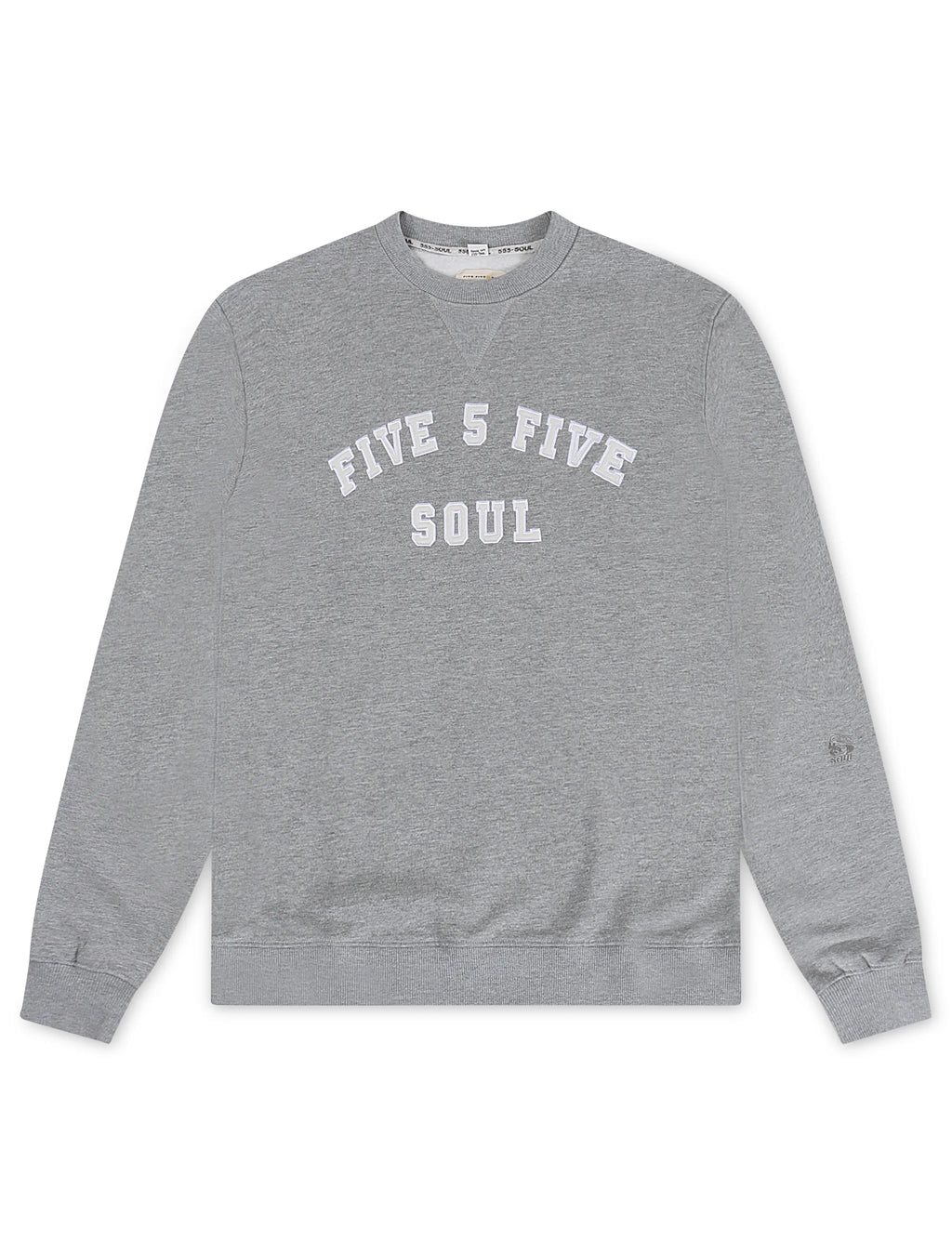 Triple 5 Hommes col rond Essex - Gris chiné